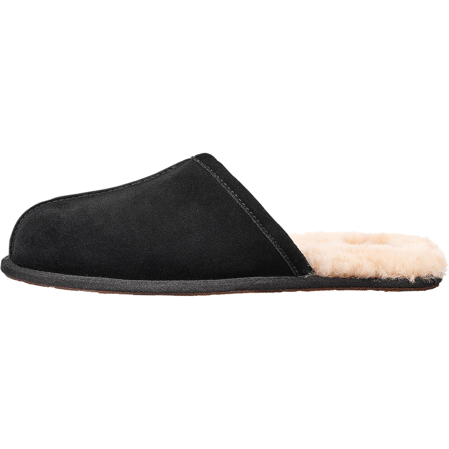 Mens Ugg UGG Scuff Men's Black Sheepskin Slippers Black Suede Black Suede