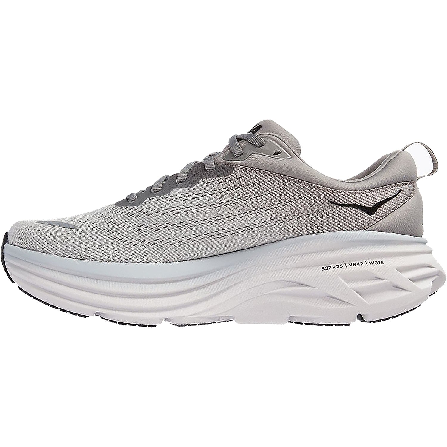 Mens Hoka one one Hoka Bondi 8 Men's Max Running Shoes Sharkskin/Harbor Mist Mesh (Neutral Support) Sharkskin/Harbor Mist Mesh