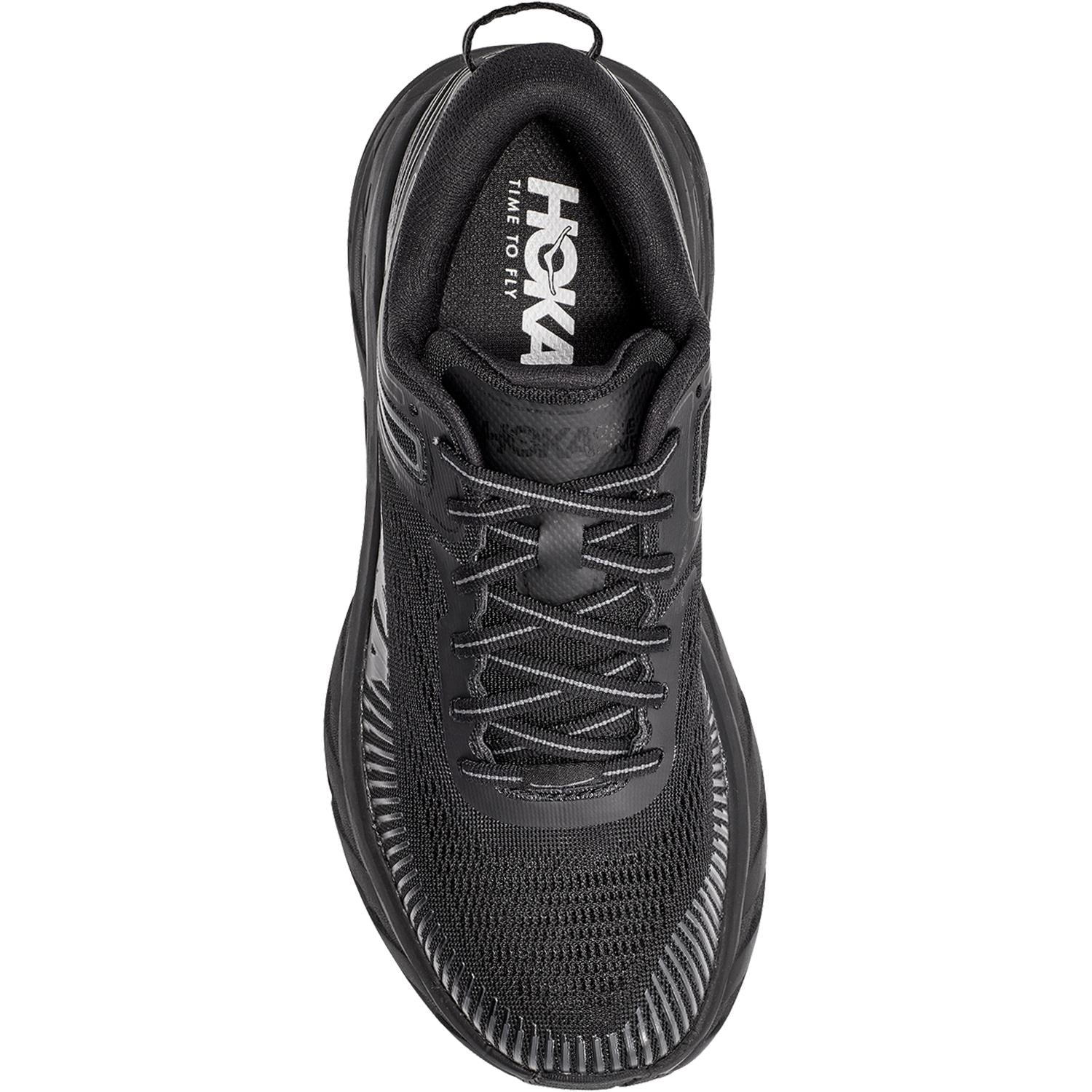 Womens Hoka one one Women's Hoka Bondi 7 Black/Black Mesh Black/Black Mesh