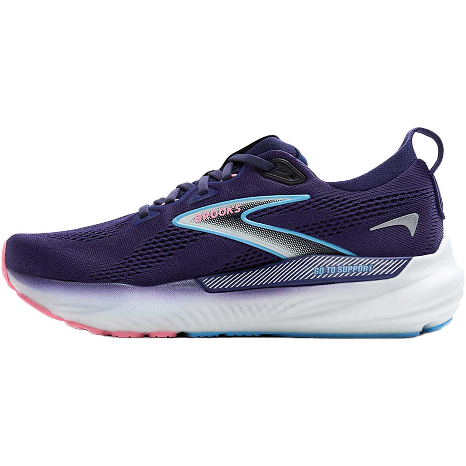 Womens Brooks Women's Brooks Glycerin GTS 22 Blue Ribbon/Peacoat/Dianthus Mesh (Neutral Support) (Stability Support) Blue Ribbon/Peacoat/Dianthus Mesh