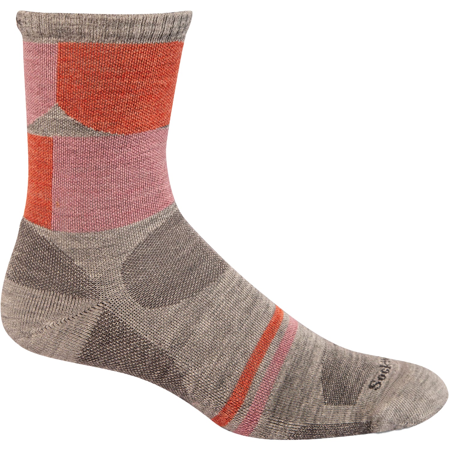 Womens Sockwell Sockwell Crew 15-20 Bold Blossom Women's Compression Socks Grey Grey