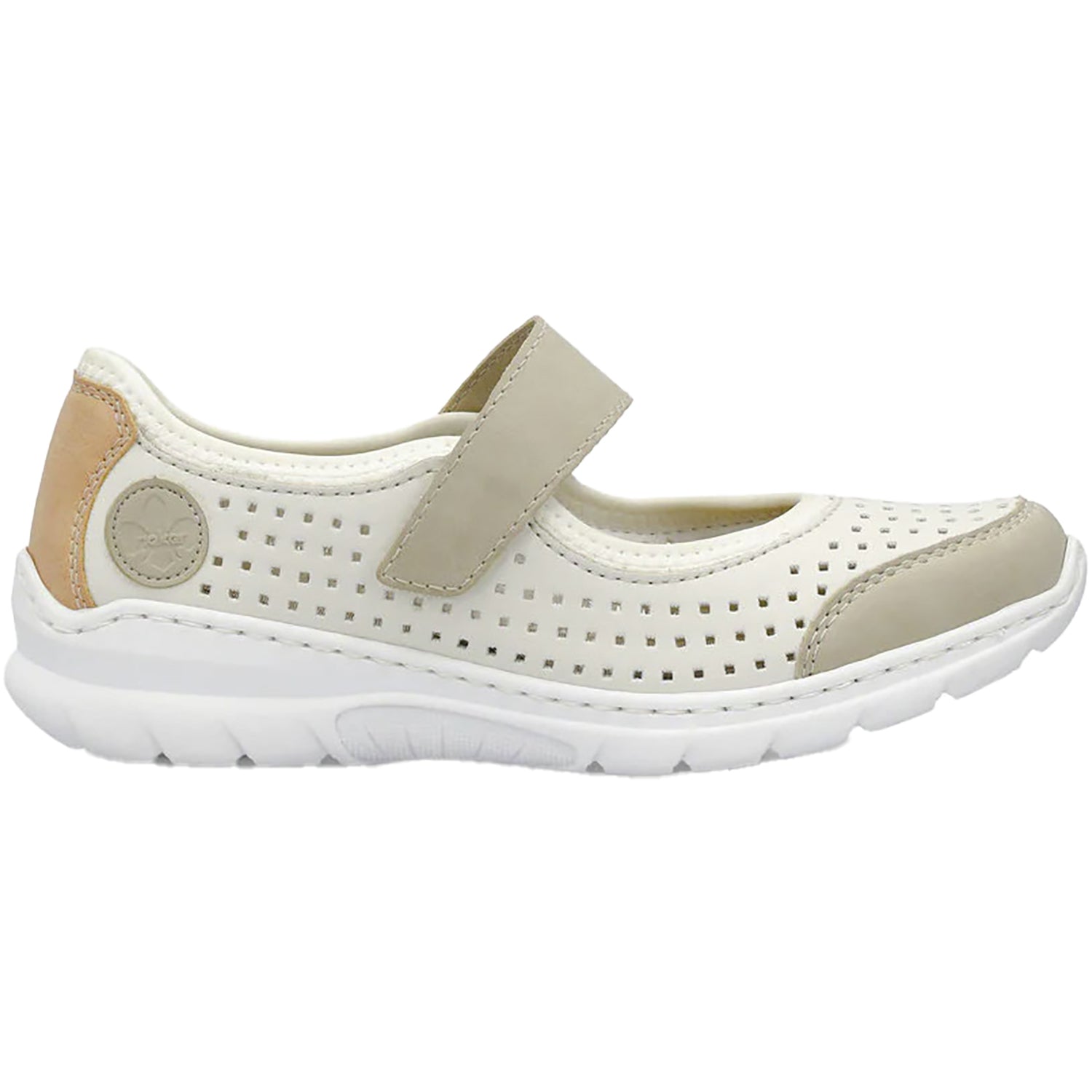 Womens Rieker Rieker L32B5-81 Nikita Women's Mary Janes Ginger/Off White Synthetic Ginger/Off White Synthetic