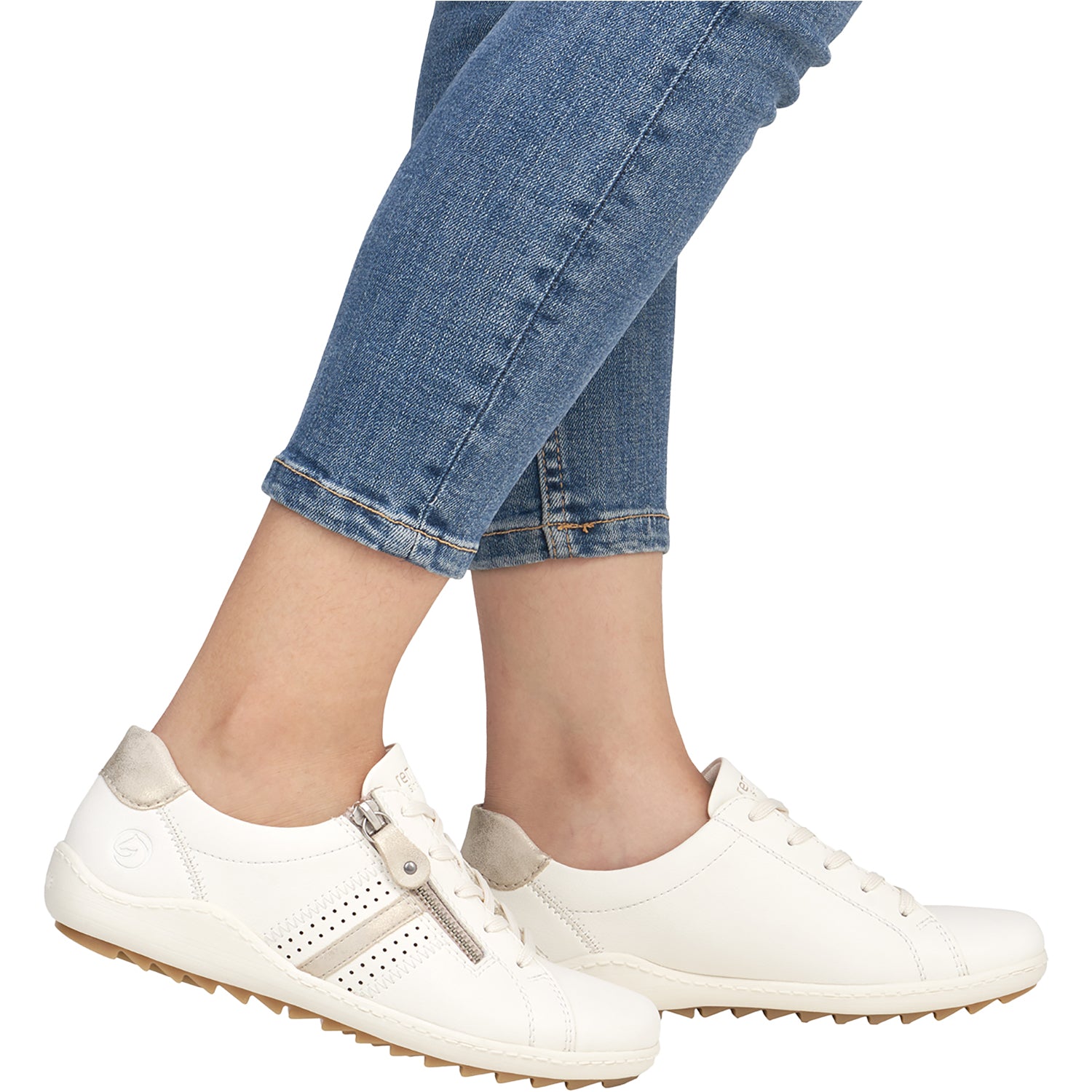 Womens Remonte Remonte R1432-80 Liv 32 Women's Sneakers Paper/Muschel/Offwhite Leather Paper/Muschel/Offwhite Leather