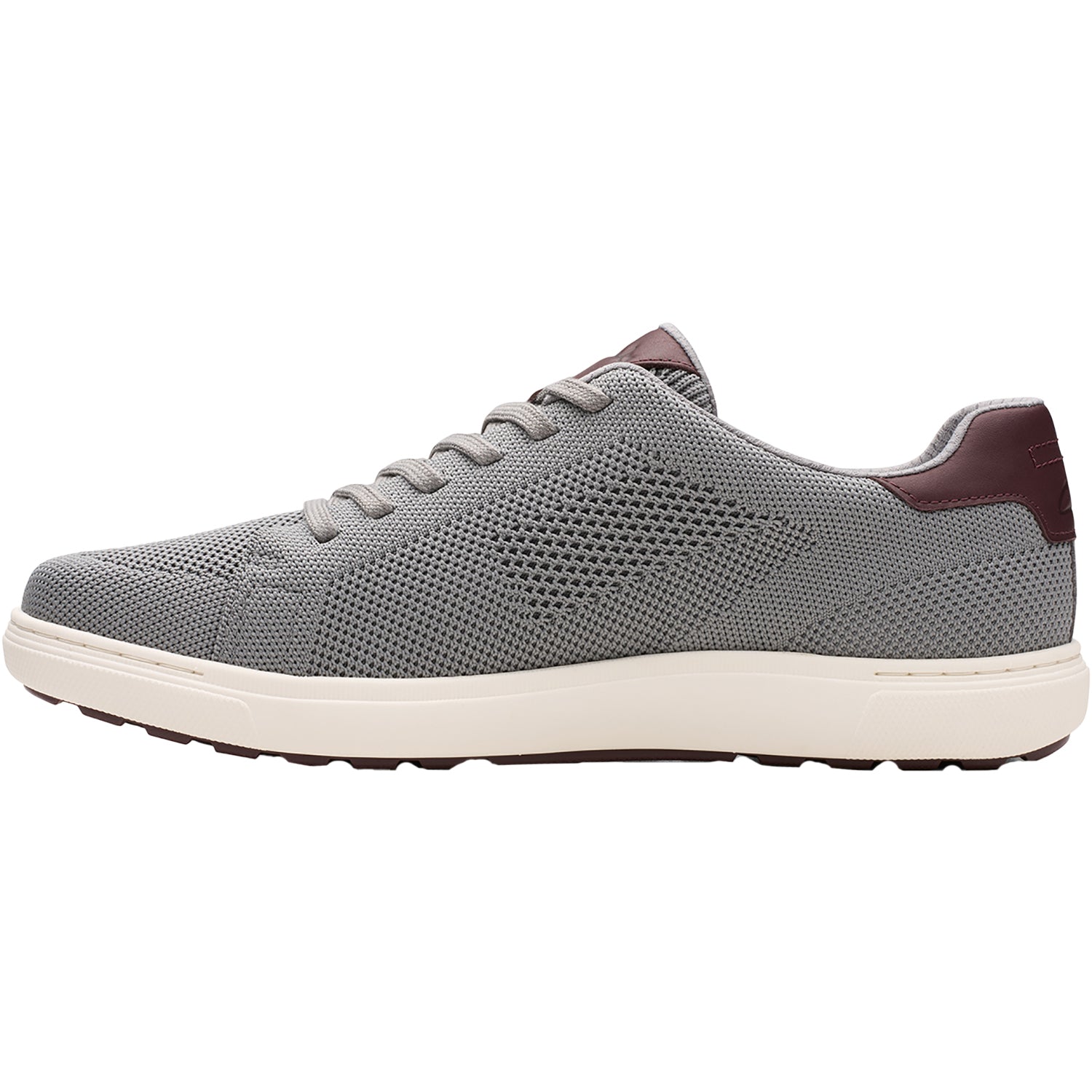 Mens Clarks Clarks Mapstone Lace Men's Lace Up Shoes Grey Knit Grey Knit
