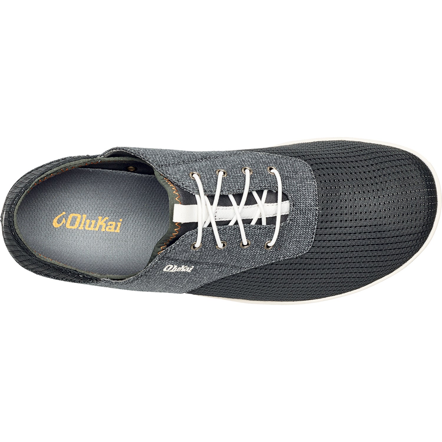 Mens Olukai OluKai Nohea Moku Men's Walking Shoes Dark Shadow/Dark Shadow Canvas/Mesh Dark Shadow/Dark Shadow Canvas/Mesh