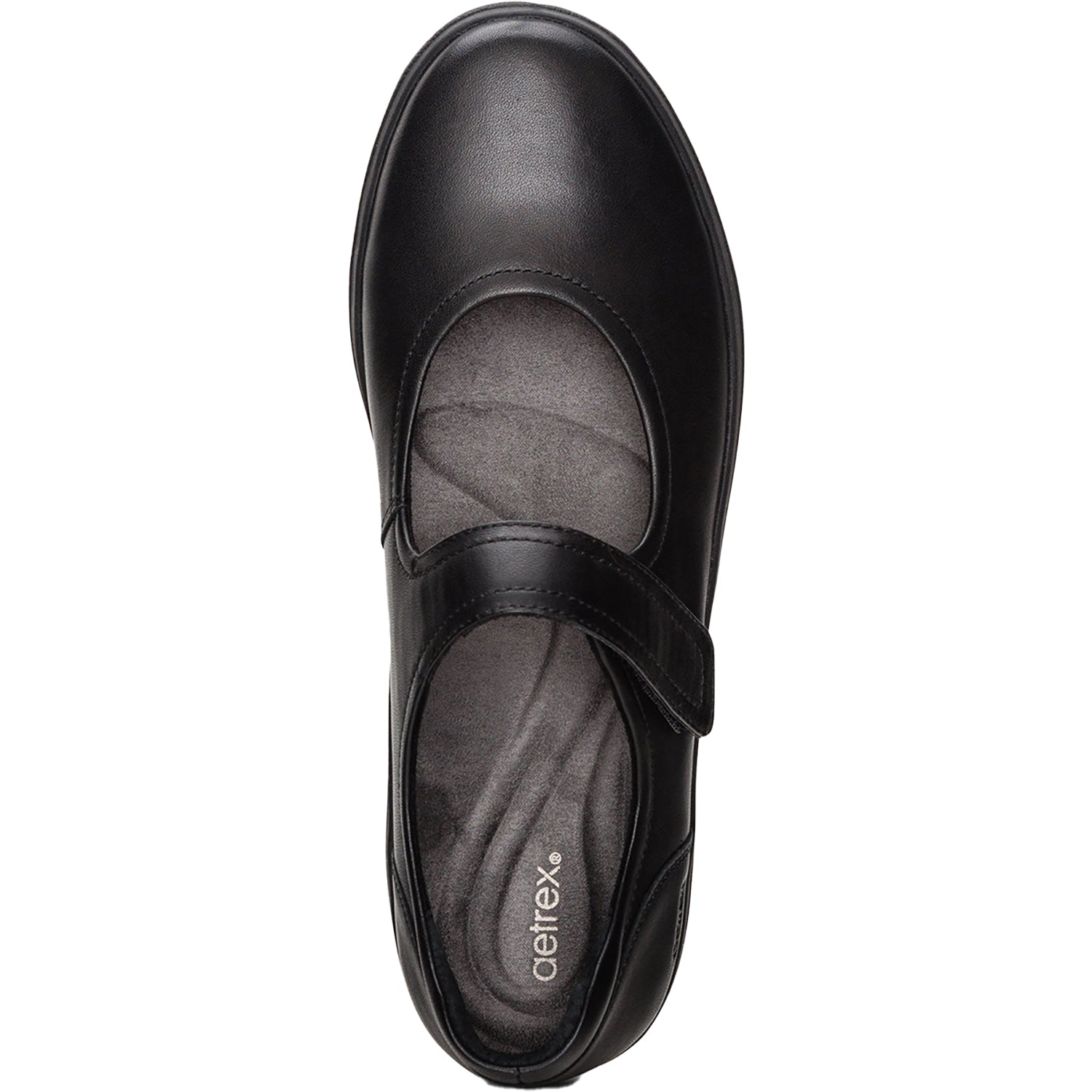 Womens Aetrex Aetrex Erica Women's Mary Jane Shoes Black Leather Black Leather