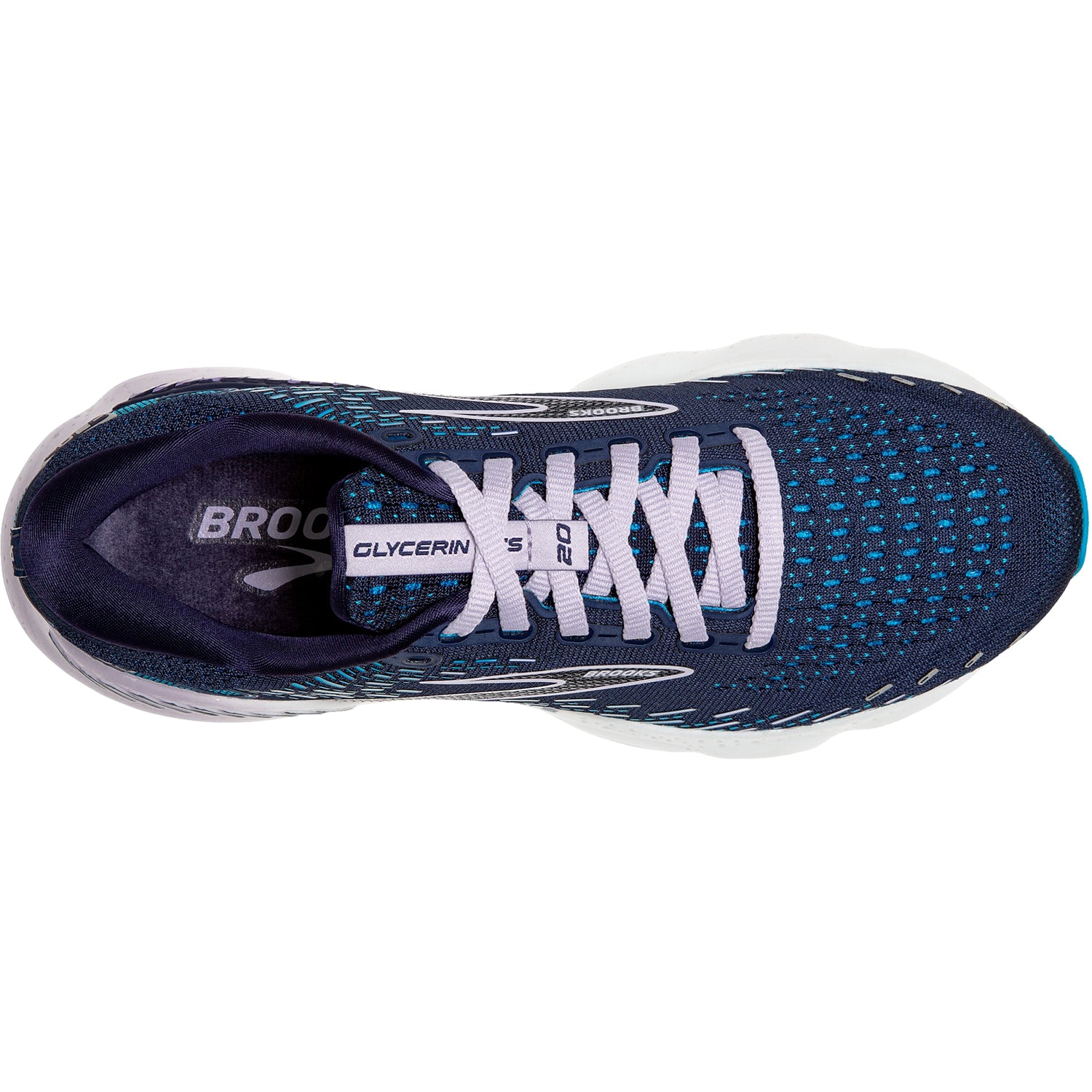 Womens Brooks Women's Brooks Glycerin GTS 20 Peacoat/Ocean/Pastel Lilac Mesh Peacoat/Ocean/Pastel Lilac Mesh