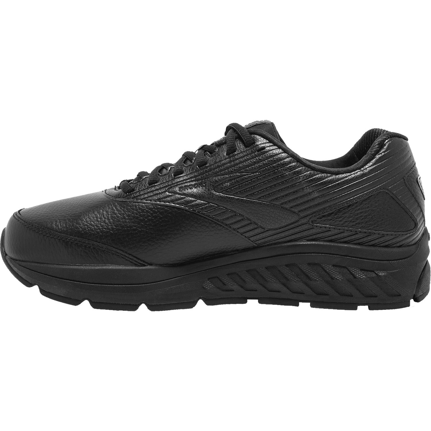 Mens Brooks Men's Brooks Addiction Walker 2 Black/Black Leather Black/Black Leather