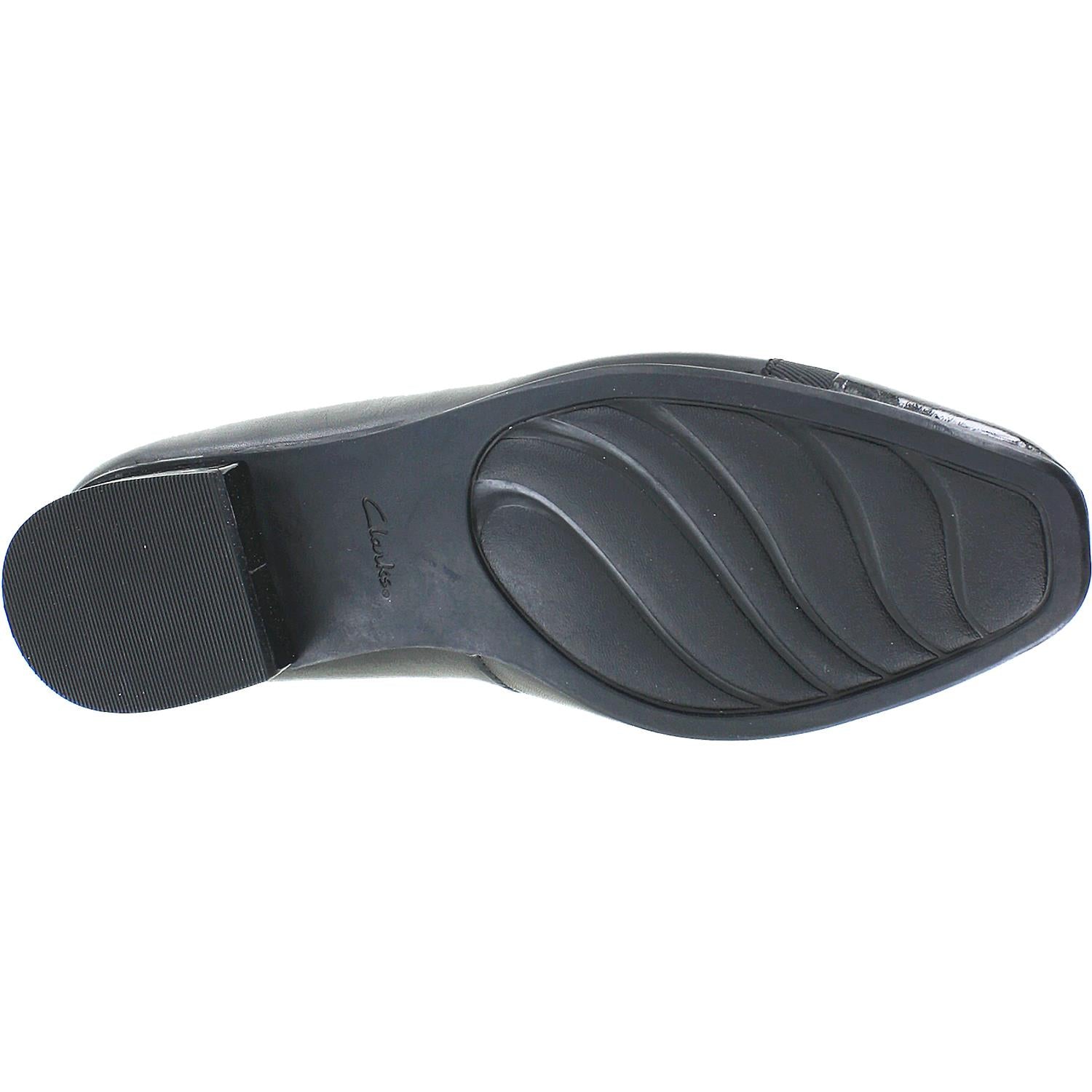 Womens Clarks Clarks Keesha Rosa Women's Slip On Pumps Black Leather Black Leather