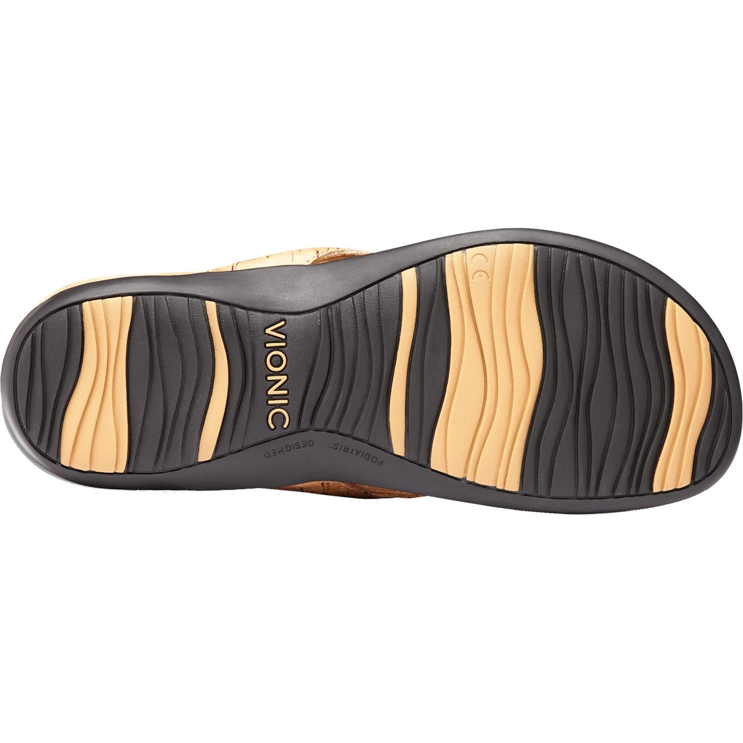 Womens Vionic Vionic Bella II Women's Toe Post Sandals Gold Cork Gold Cork