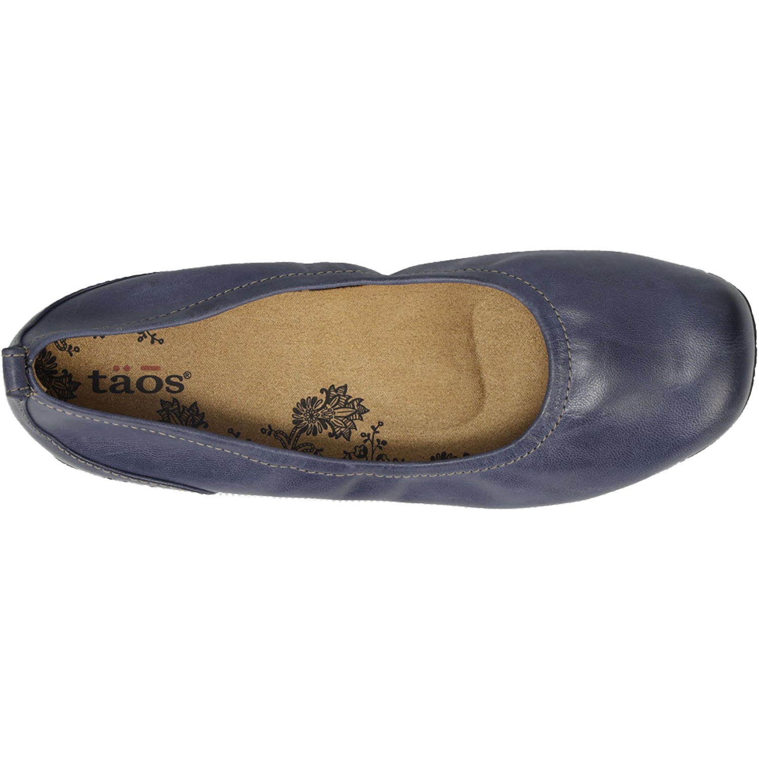 Womens Taos Taos Chit Chat Women's Ballerina Flats Petrol Blue Leather Petrol Blue Leather