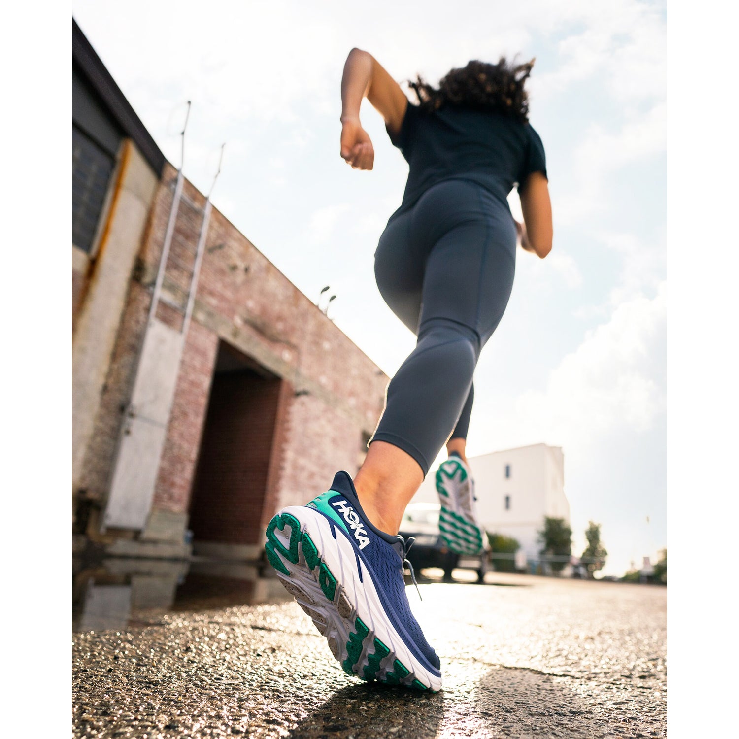 Womens Hoka one one Hoka Clifton 8 Women's Training Shoes Blue Fog/Plein Air Mesh Blue Fog/Plein Air Mesh