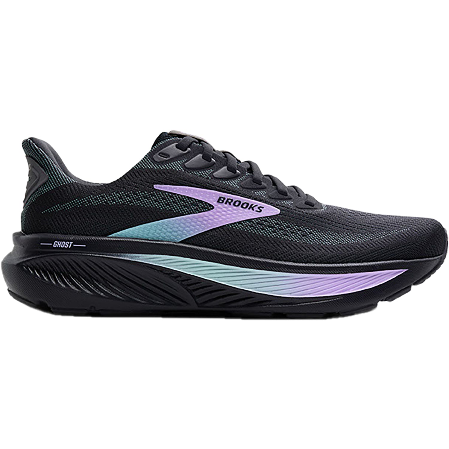 Womens Brooks Women's Brooks Ghost 17 Grey/Clear Water/Purple Mesh (Neutral Support) Grey/Clear Water/Purple Mesh