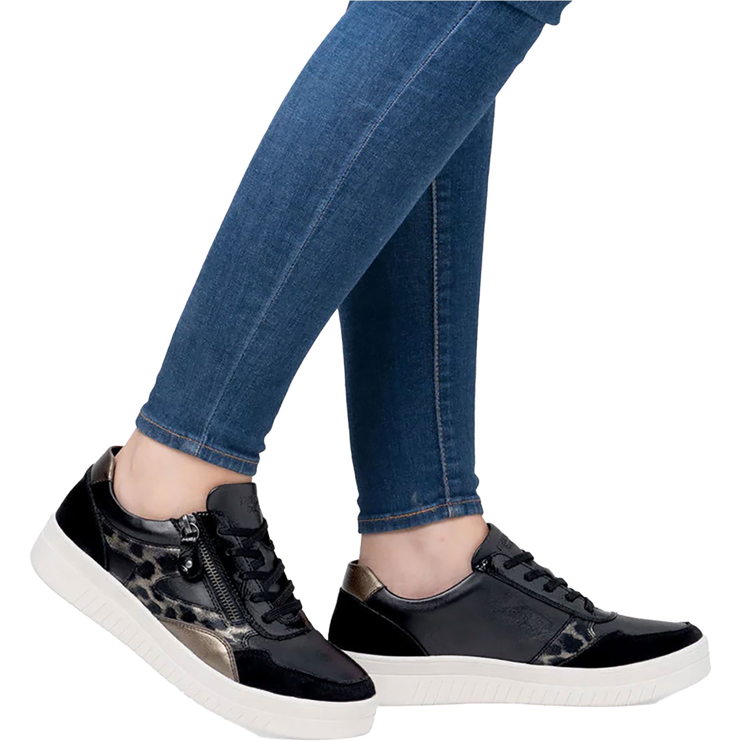 Womens Remonte Remonte D0J04-03 Women's Sneakers Schwarz/Bronze Synthetic Schwarz/Bronze Synthetic
