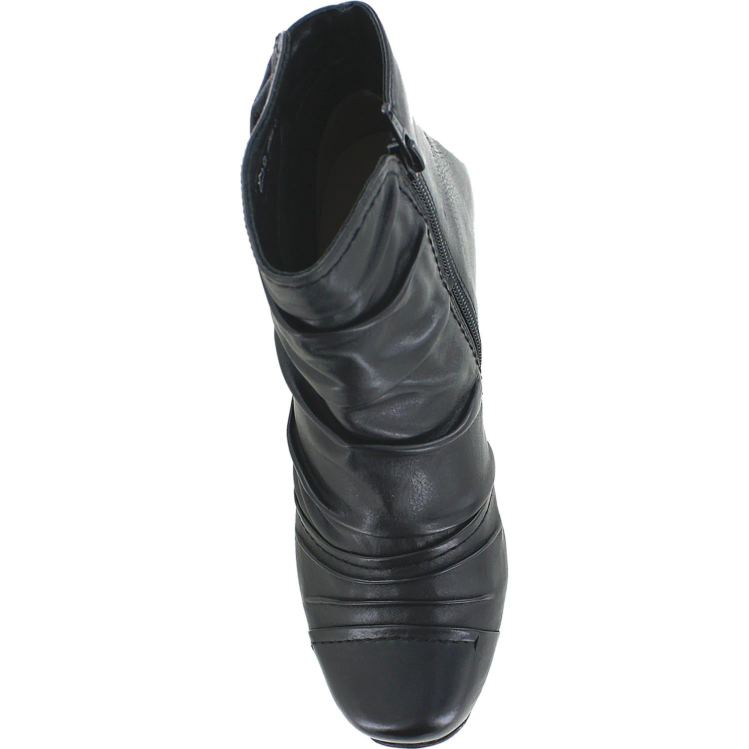 Womens Ziera Ziera Crystal Women's Ankle Boots Black Leather Black Leather