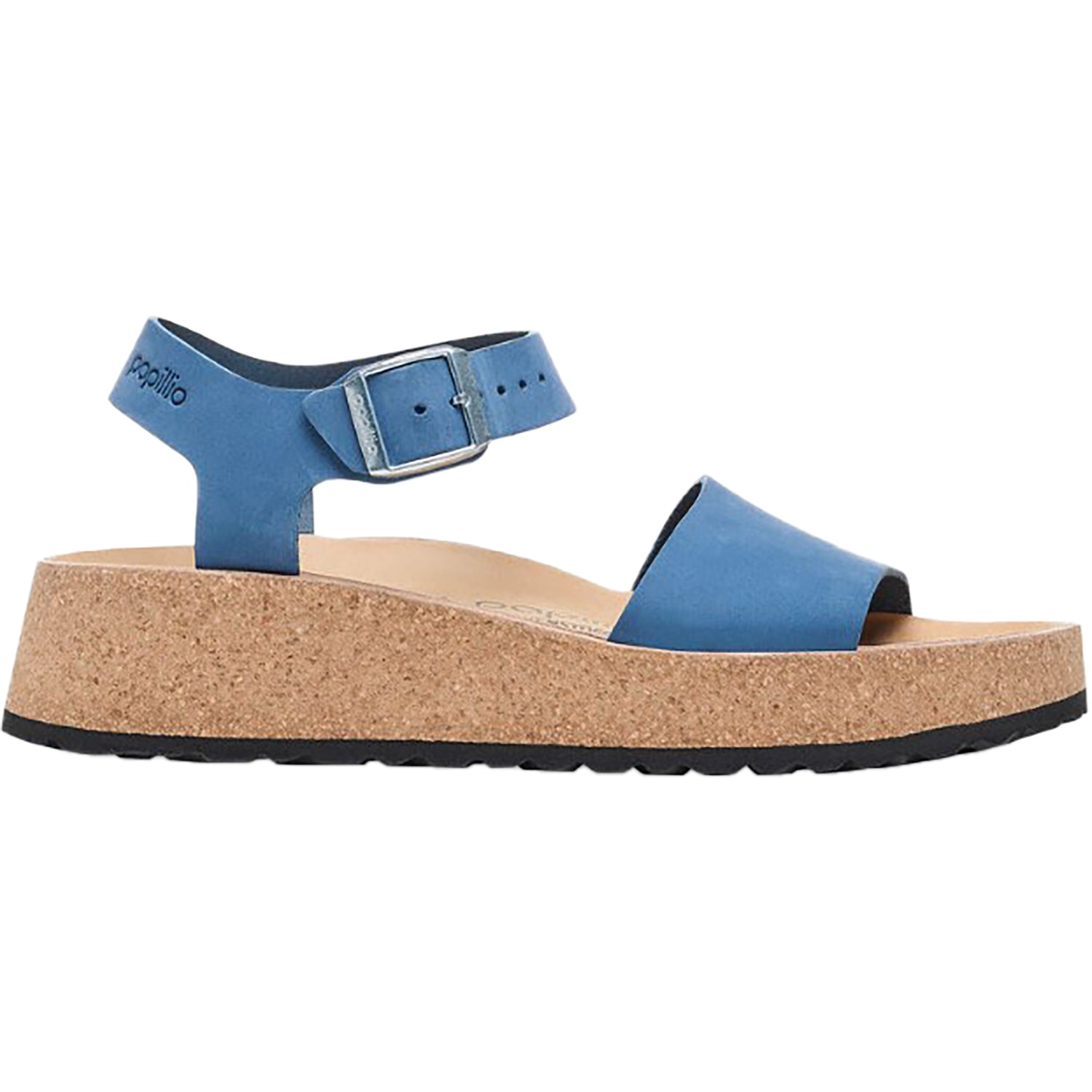 Womens Birkenstock Birkenstock Papillio Glenda Women's Wedge Heel Sandals Elemental Blue Elemental Blue