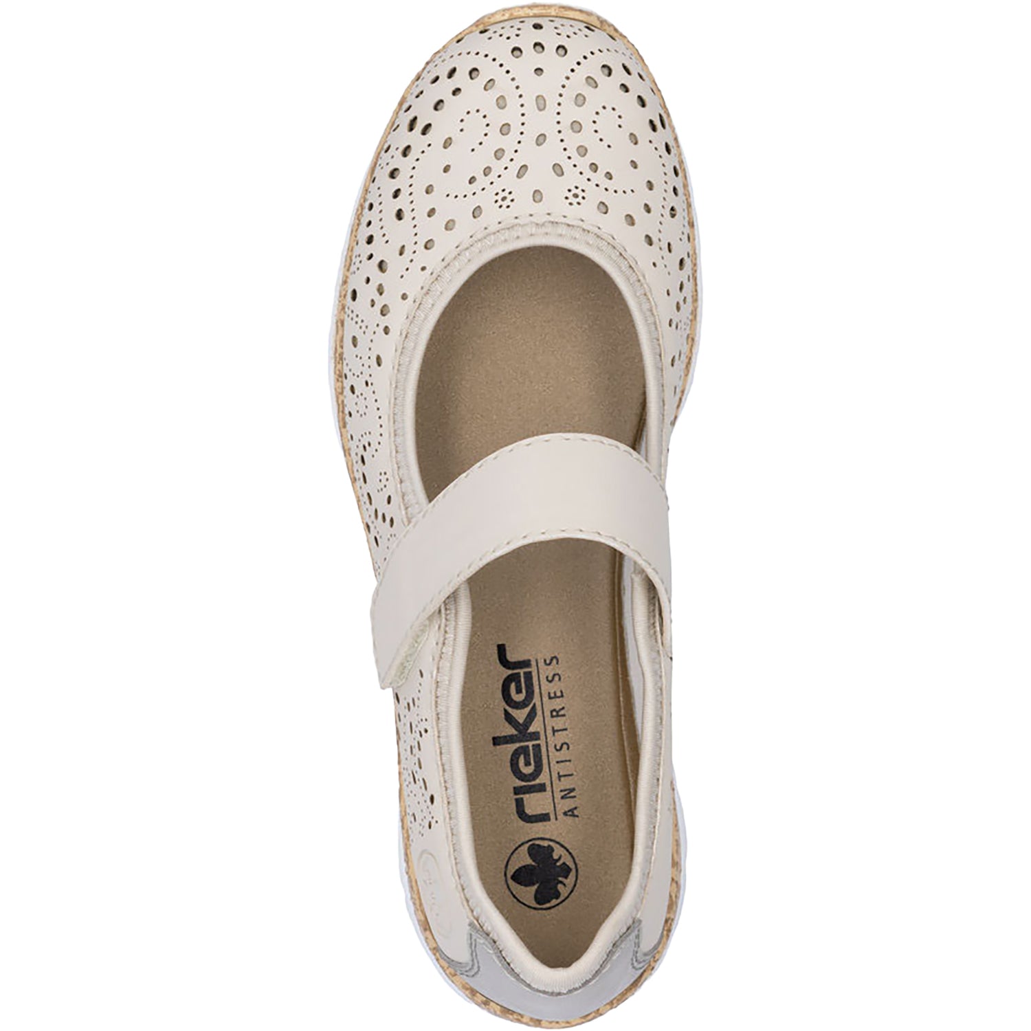 Womens Rieker Rieker N4299-60 Stretch Women's Shoes Perle/Cement/Cream Perle/Cement/Cream
