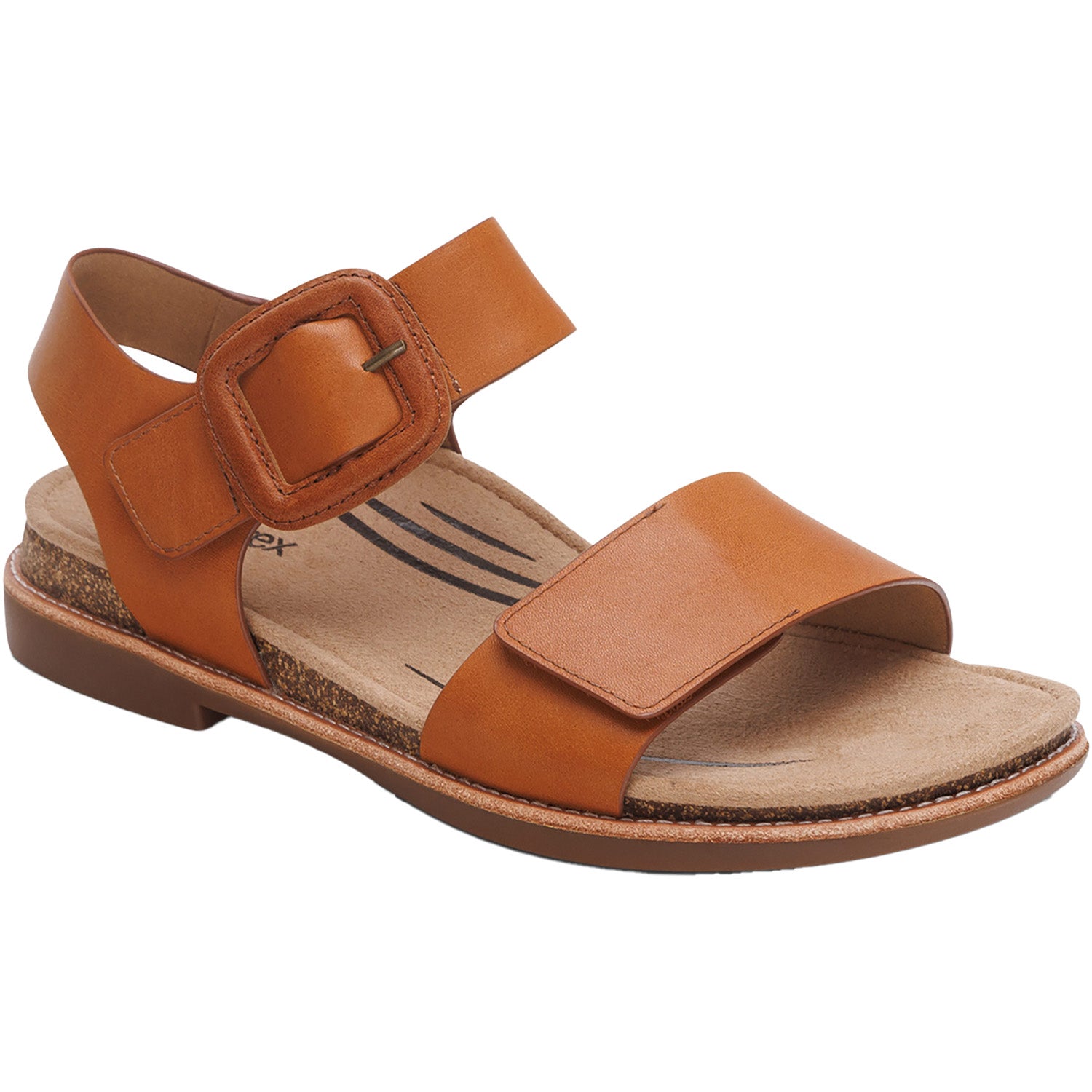 Womens Aetrex Women's Aetrex Claire Cognac Leather Cognac