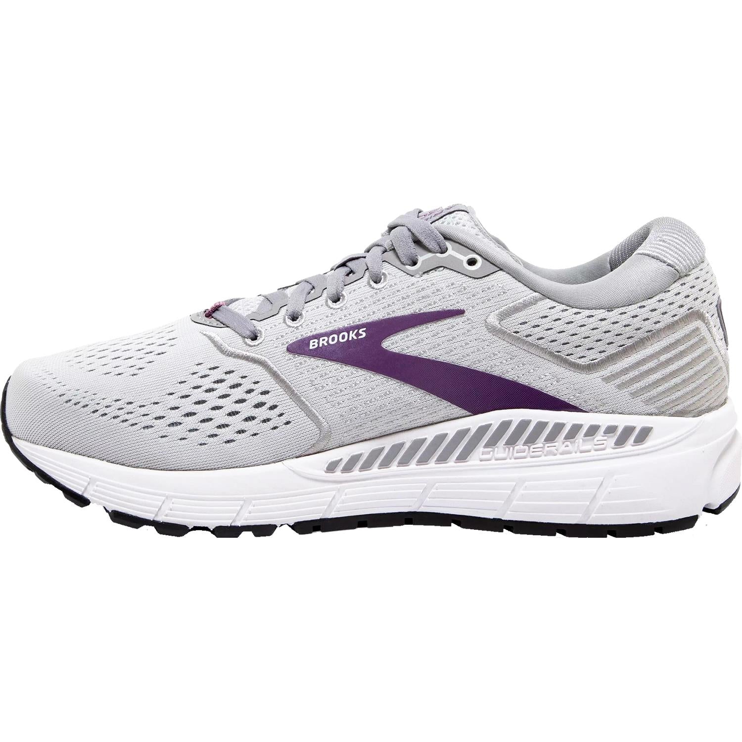 Womens Brooks Brooks Ariel 20 Women's Running Shoes Oyster/Alloy/Grape Mesh Oyster/Alloy/Grape Mesh