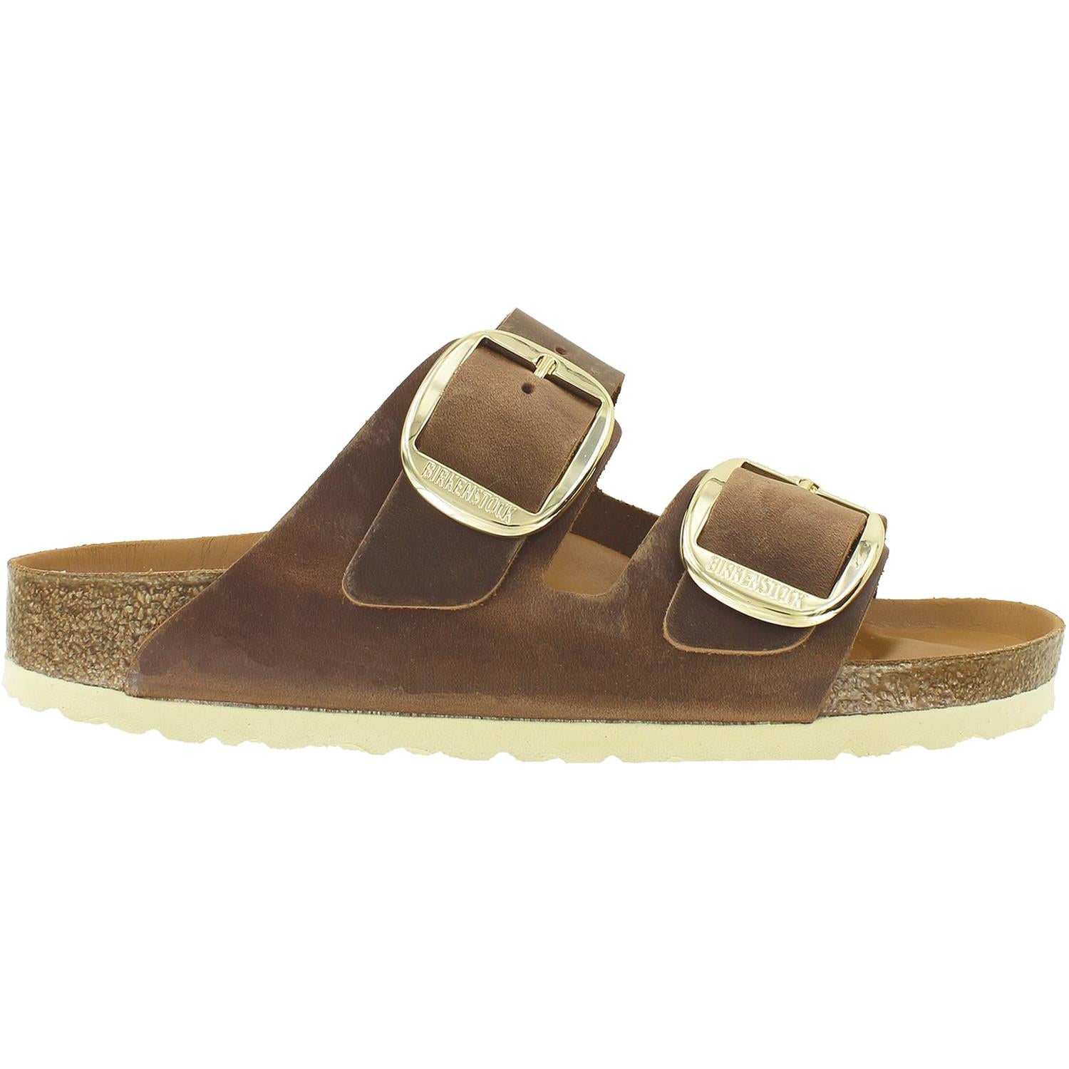 Womens Birkenstock Women's Birkenstock Arizona Big Buckle Cognac Antique Leather Cognac Antique Leather