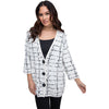Womens Olivia by habitat Liv by Habitat Bounce Window Pane Cocoon Cardigan Women's Clothing White White