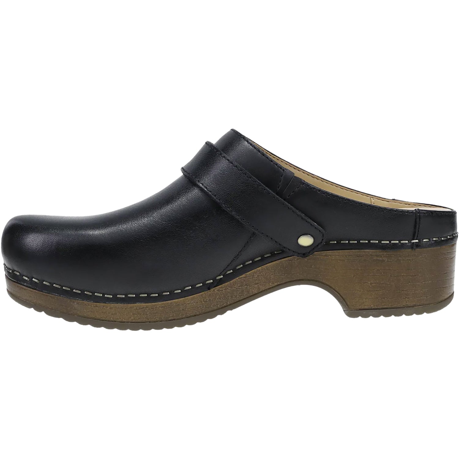 Womens Dansko Dansko Baylor Women's Open Back Clogs Black Calf Leather Black Calf Leather