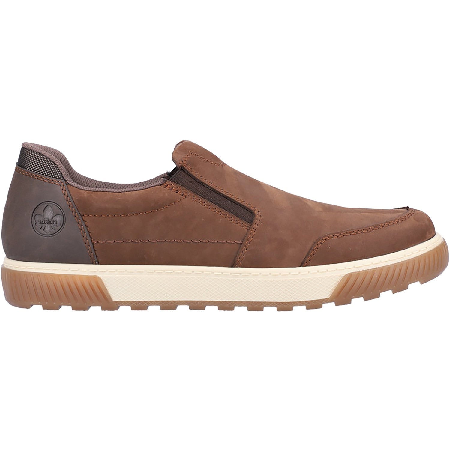Mens Rieker Rieker 18951-25 Rex 51 Men's Slip Ons Cigar/Moro/Braun-Schwarz Cigar/Moro/Braun-Schwarz