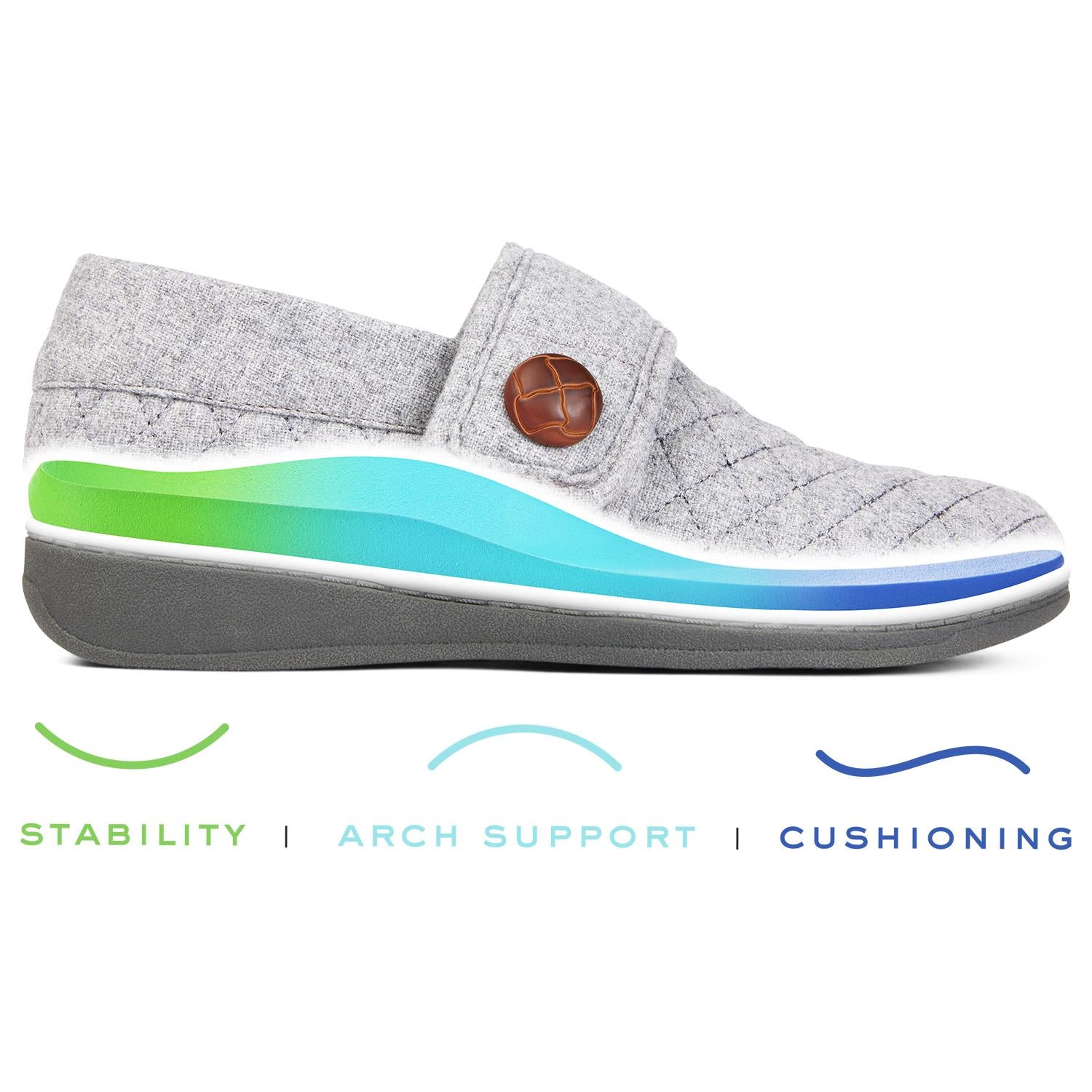 Womens Vionic Women's Vionic Jackie Slippers Black Flannel Black Flannel