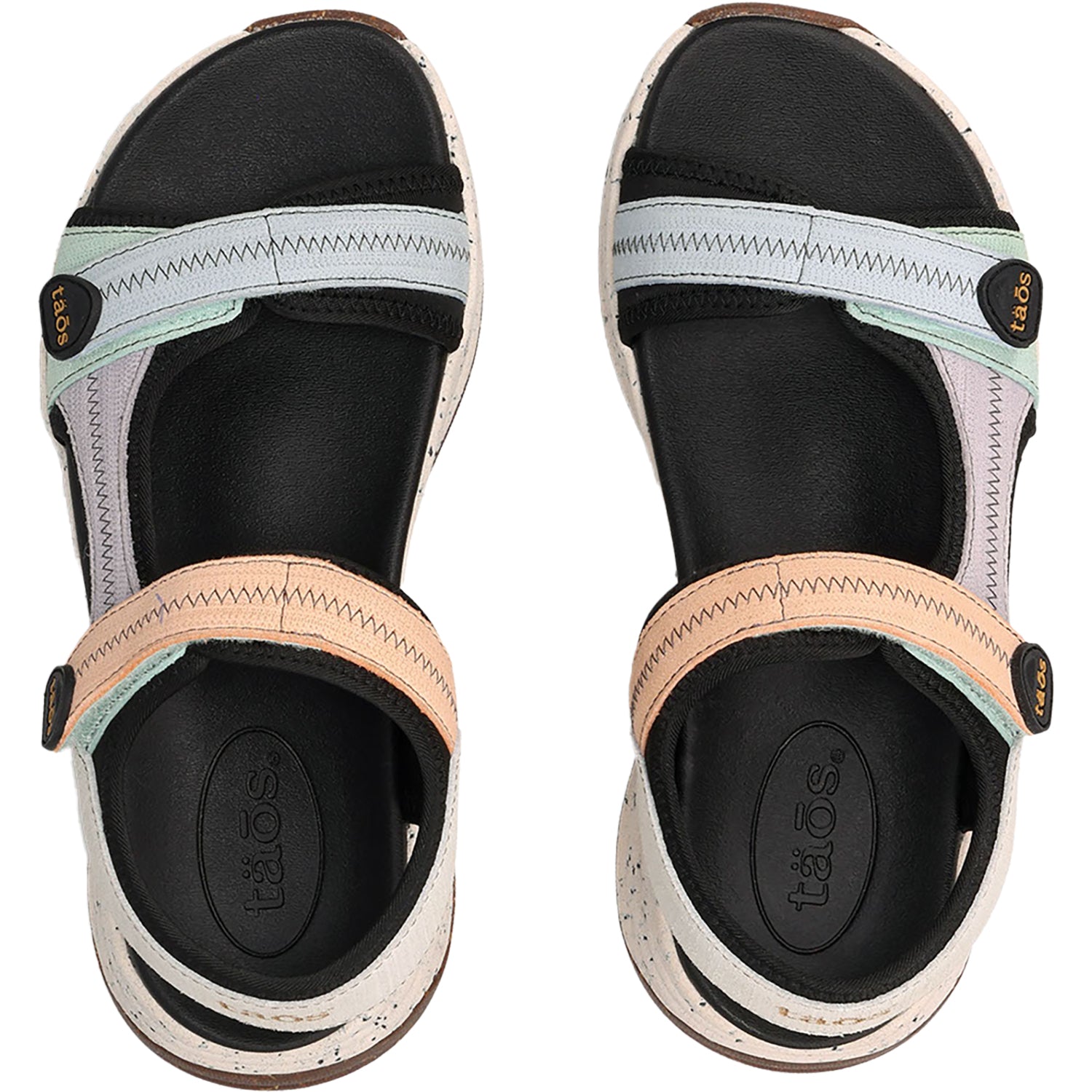 Womens Taos Taos Super Slide Women's All Terrain Sandals Retro Embossed Leather/Nylon Retro Embossed Leather/Nylon