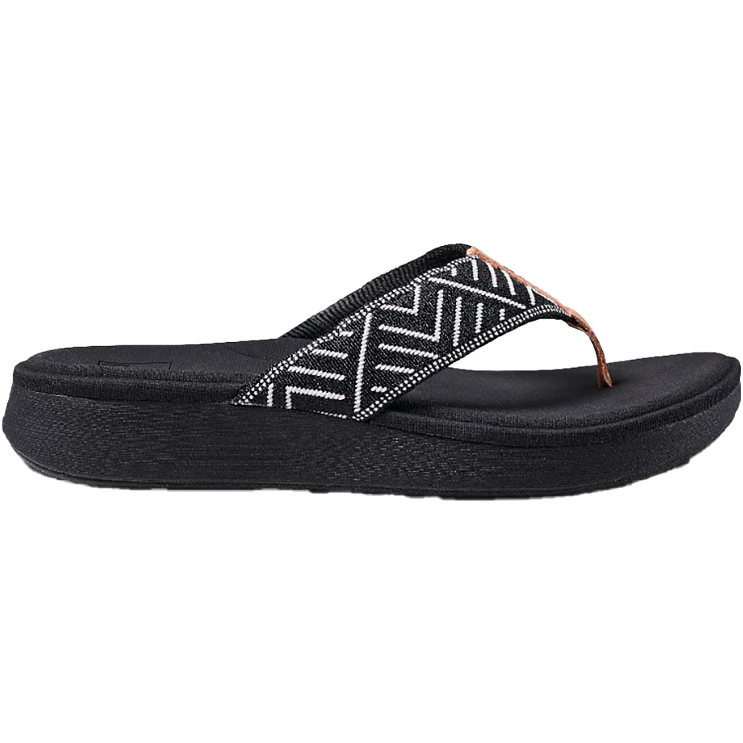 Womens Reef Reef Cushion Cloud TX Women's Thong Sandals Black Geo Synthetic Black Geo Synthetic