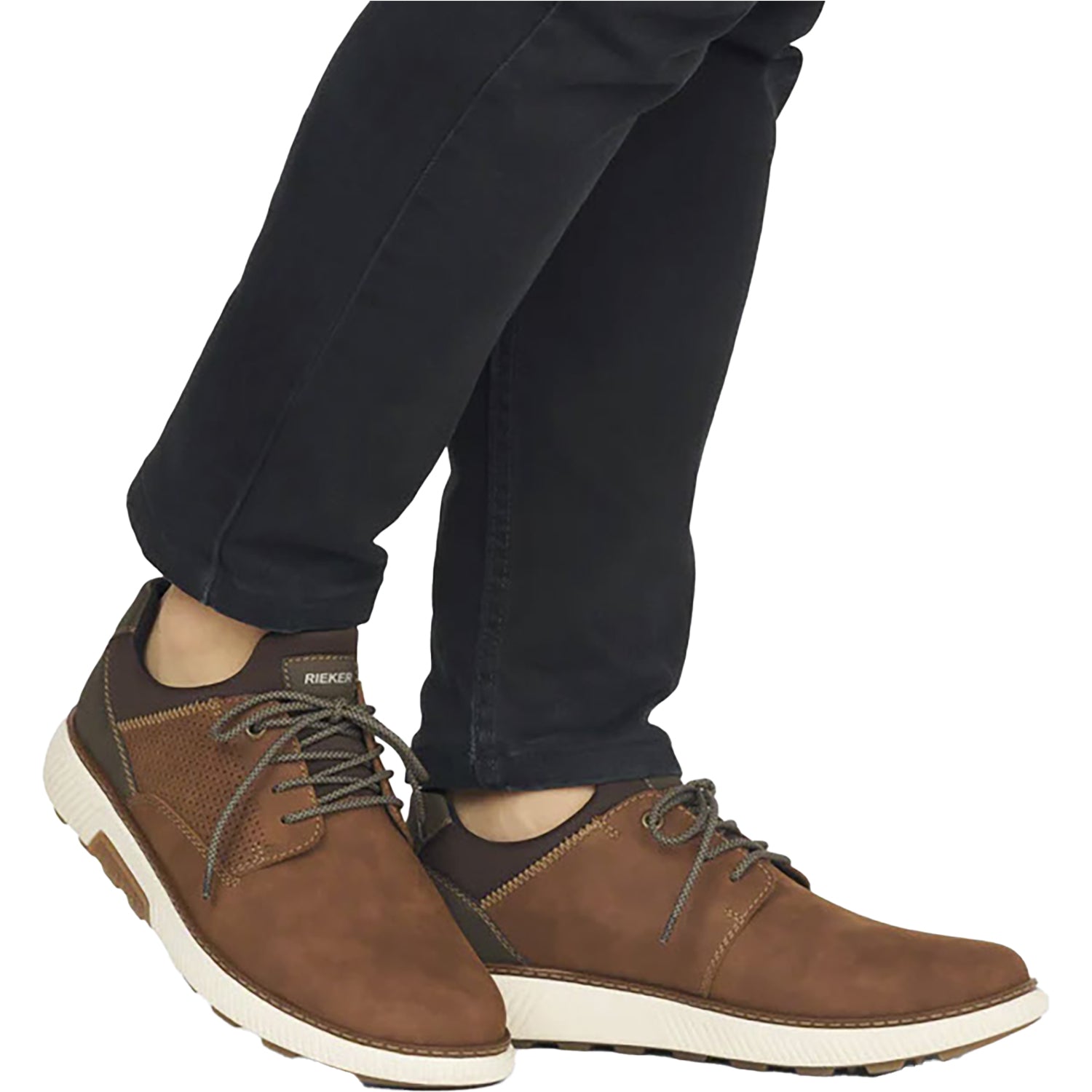 Mens Rieker Rieker B3355-24 Men's Shoes Brown/Schoko/Braun Leather/Nubuck Brown/Schoko/Braun Leather/Nubuck