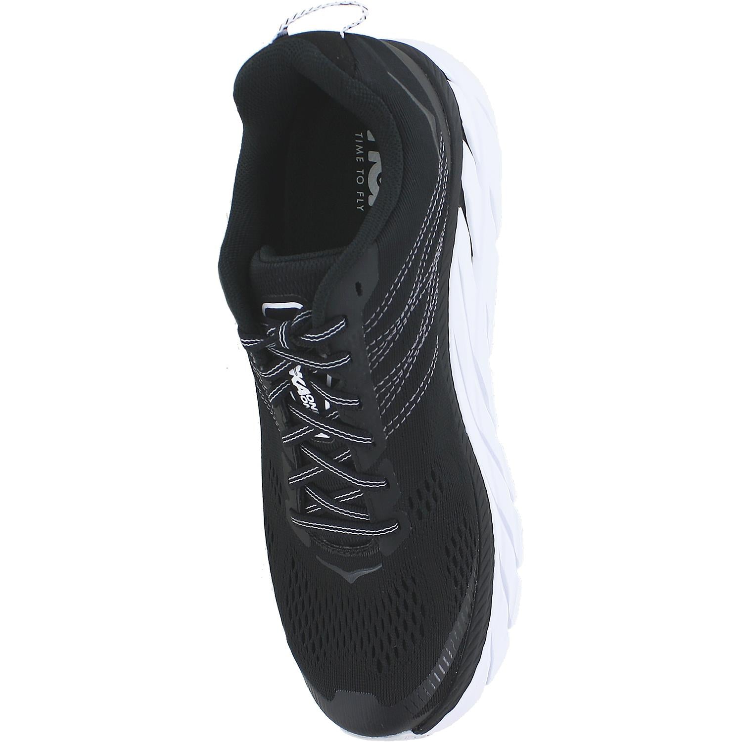 Womens Hoka one one Hoka Clifton 6 Women's Running Shoes Black/White Mesh Black/White Mesh