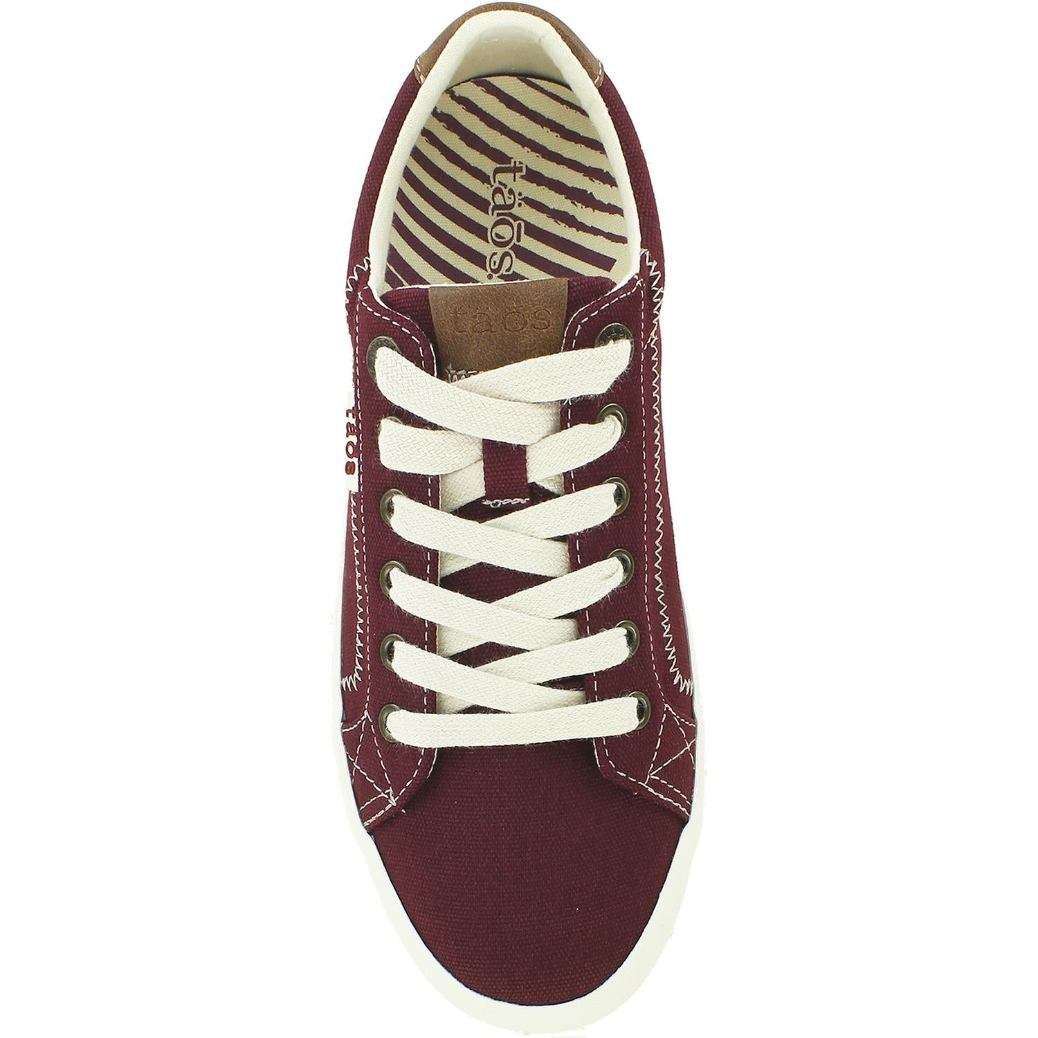 Womens Taos Taos Star Burst Women's Supportive Sneakers Burgundy Canvas Burgundy Canvas