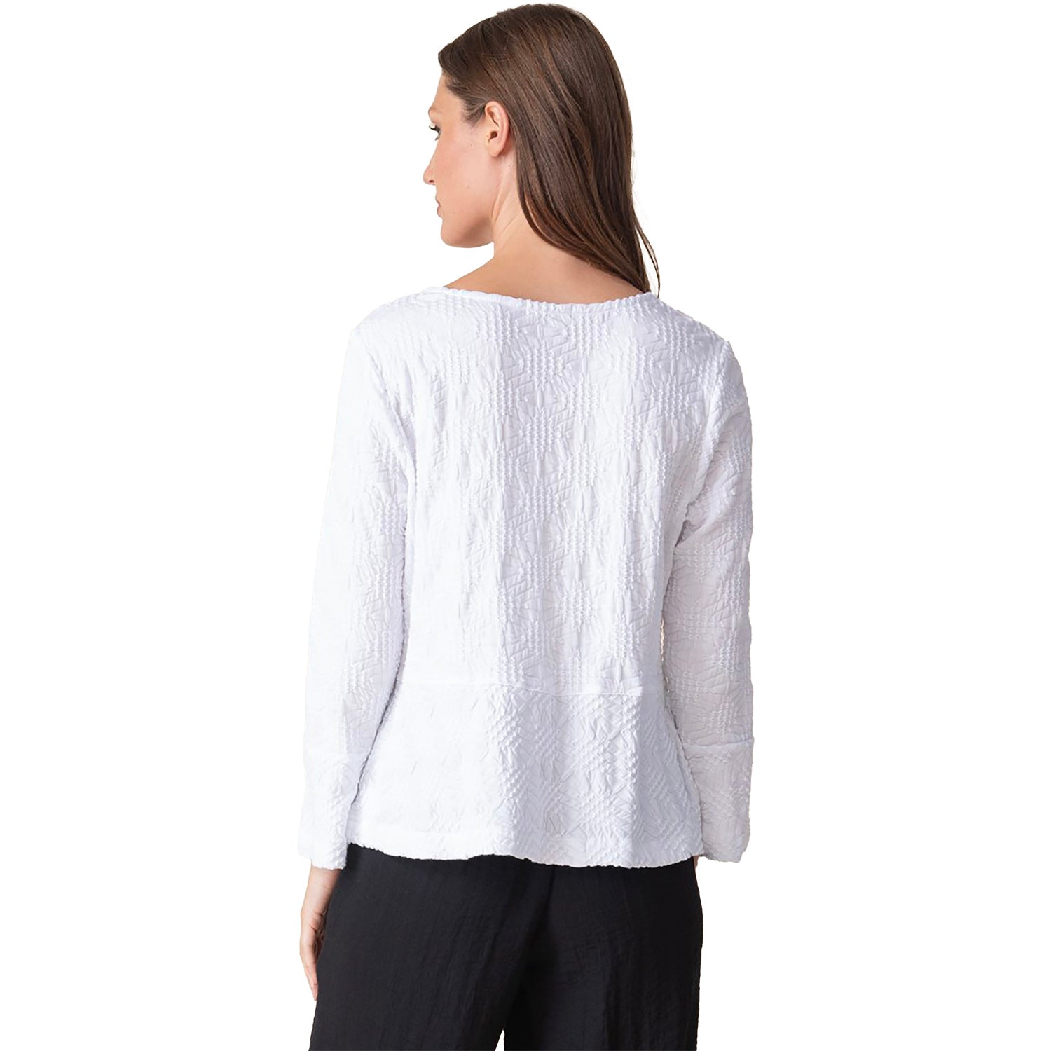 Womens Habitat Women's Habitat Sunburst Peplum Swing Jacket White White