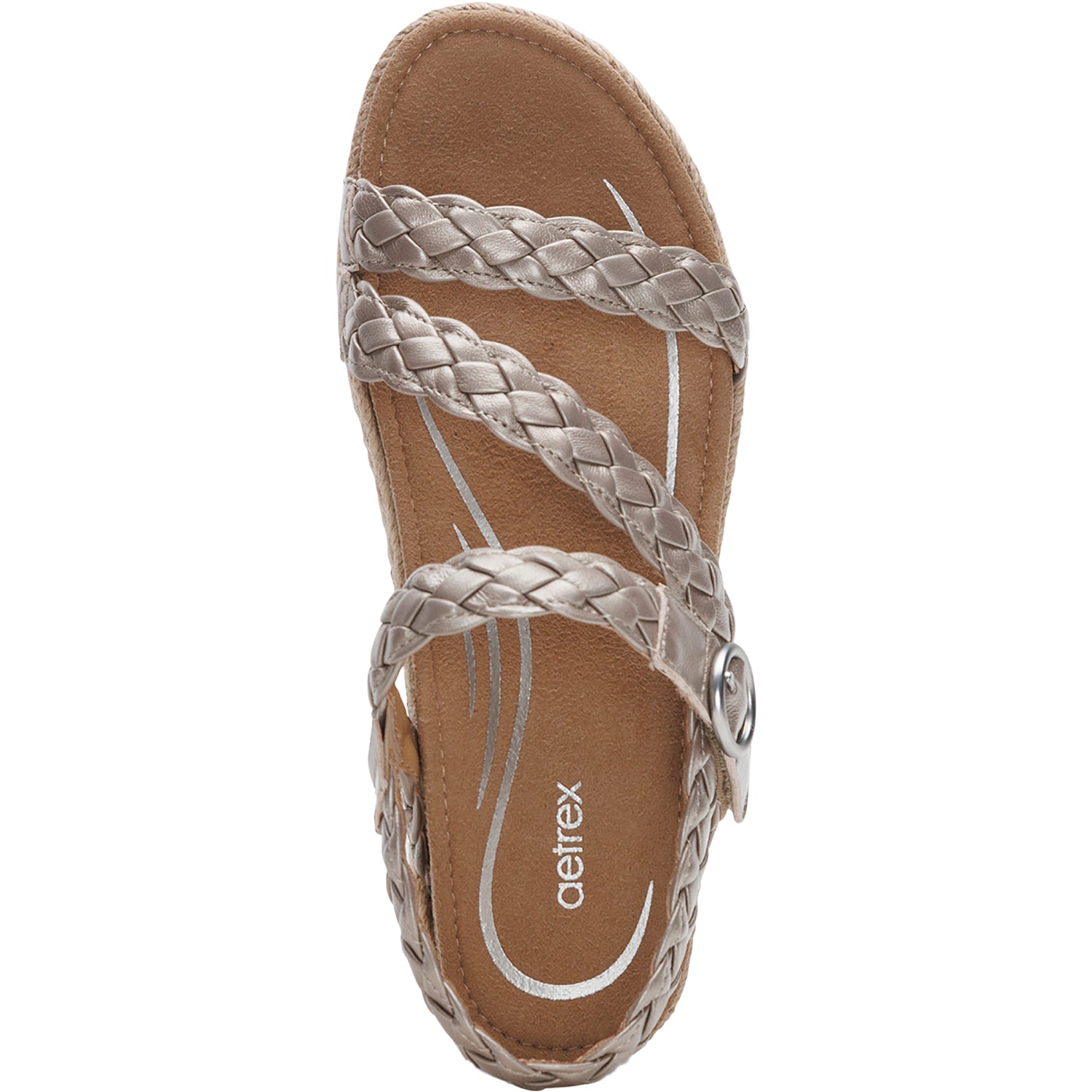 Womens Aetrex Aetrex Julia Women's Sandals Platinum Platinum