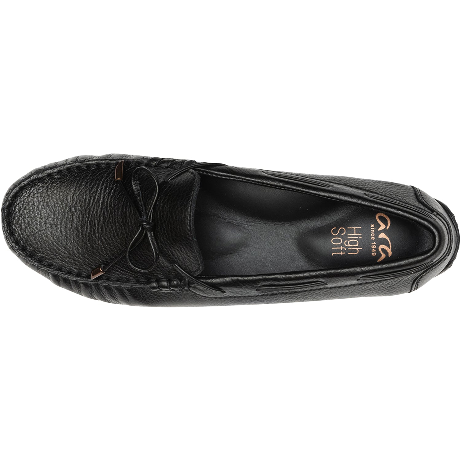 Womens Ara shoes Ara Amarillo Women's Slip On Shoes Black Calf Leather Black Calf Leather