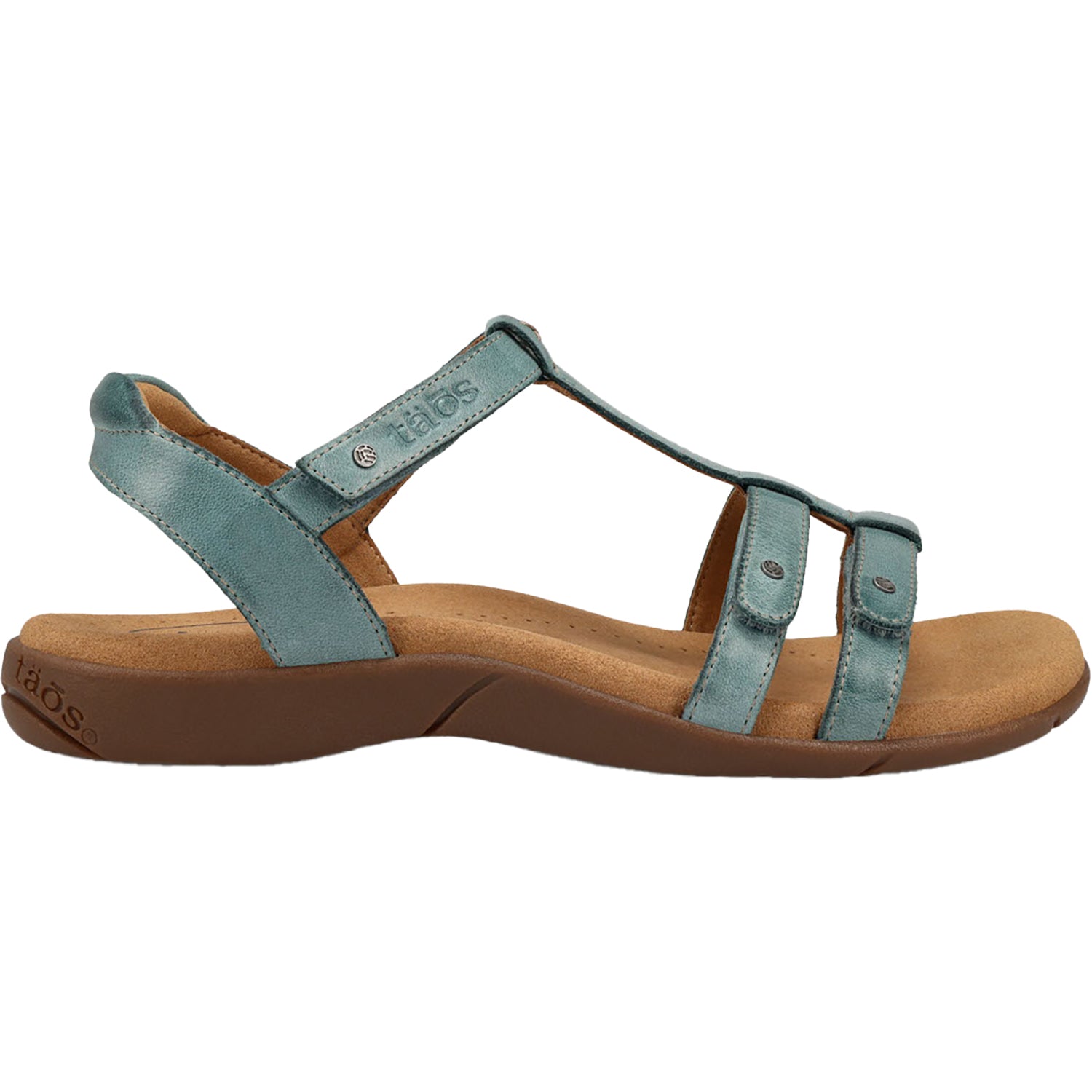 Womens Taos Taos Trophy 2 Women's Backstrap Sandals Teal Leather Teal Leather