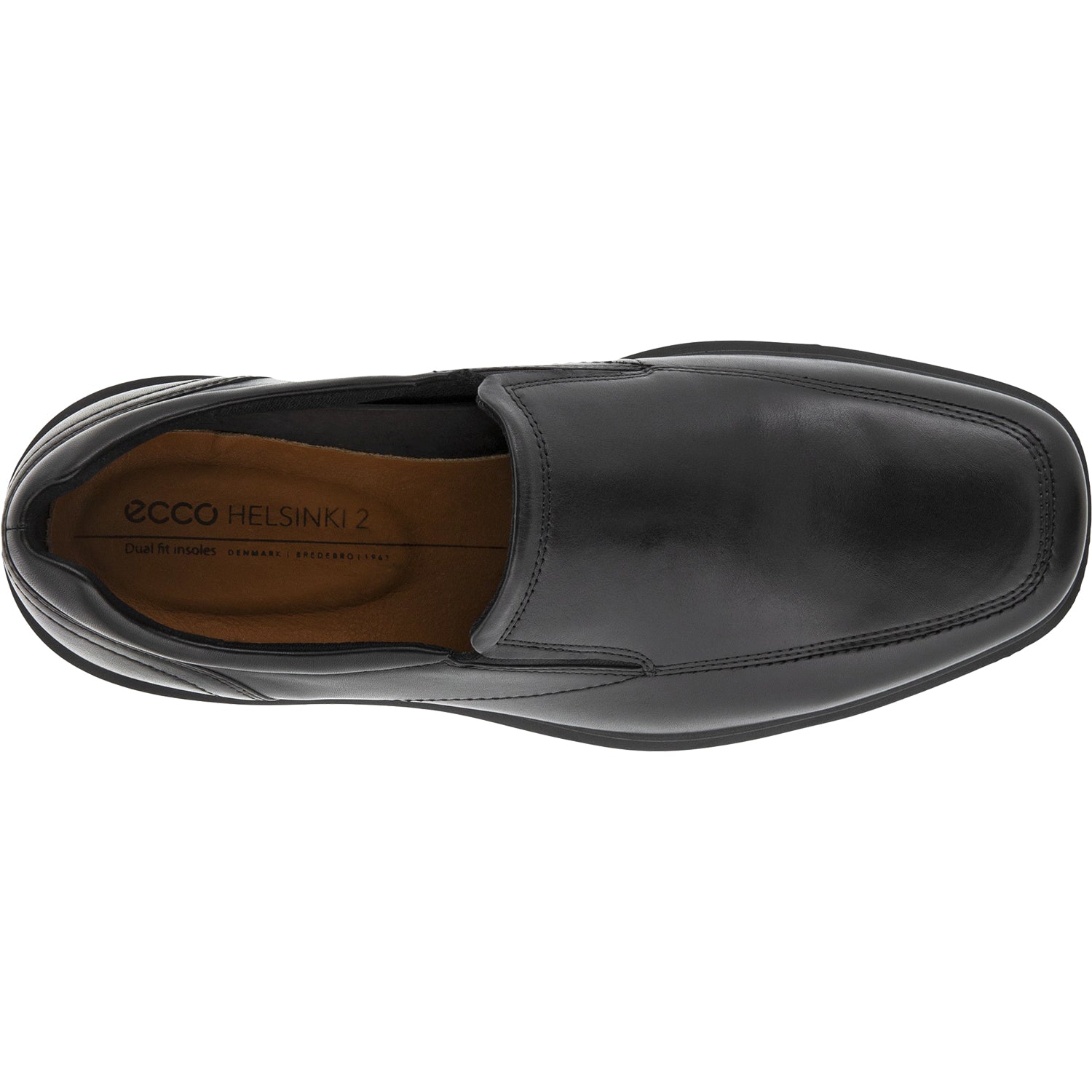 Mens Ecco Ecco Helsinki 20 Apron Toe Men's Slip Ons Black Leather Black Leather