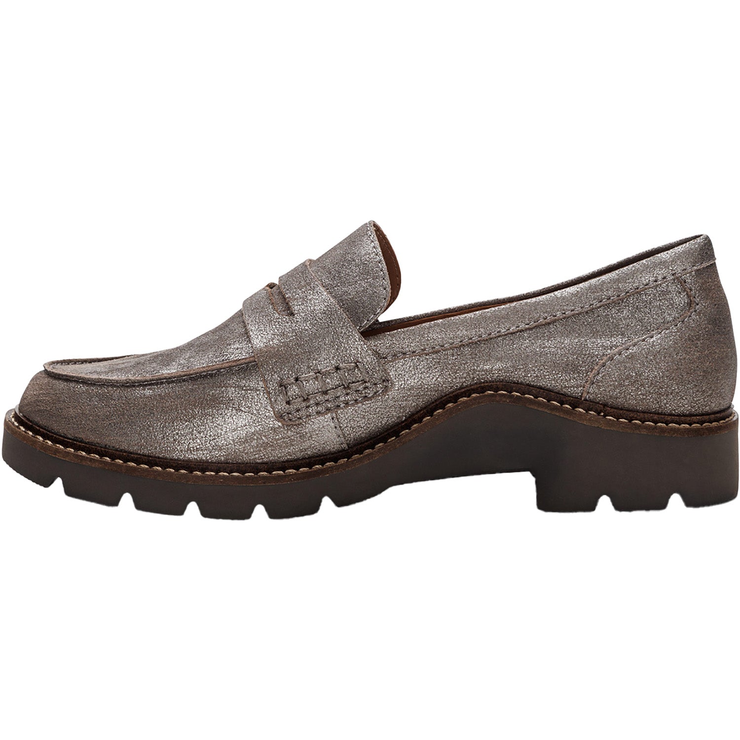 Womens Aetrex Aetrex Collette Women's Slip Ons Brushed Silver Brushed Silver