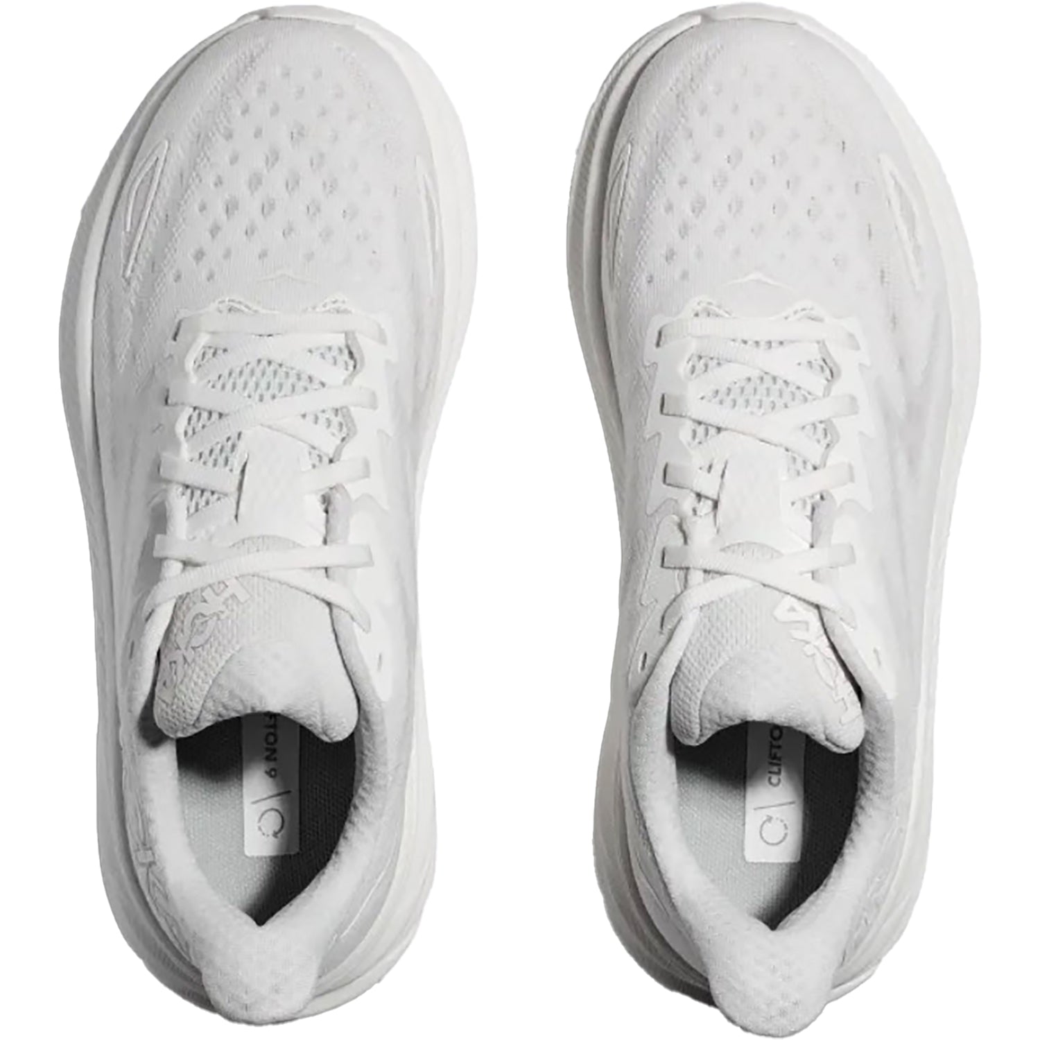 Womens Hoka one one Women's Hoka Clifton 9 White/White Mesh (Neutral Support) White/White Mesh