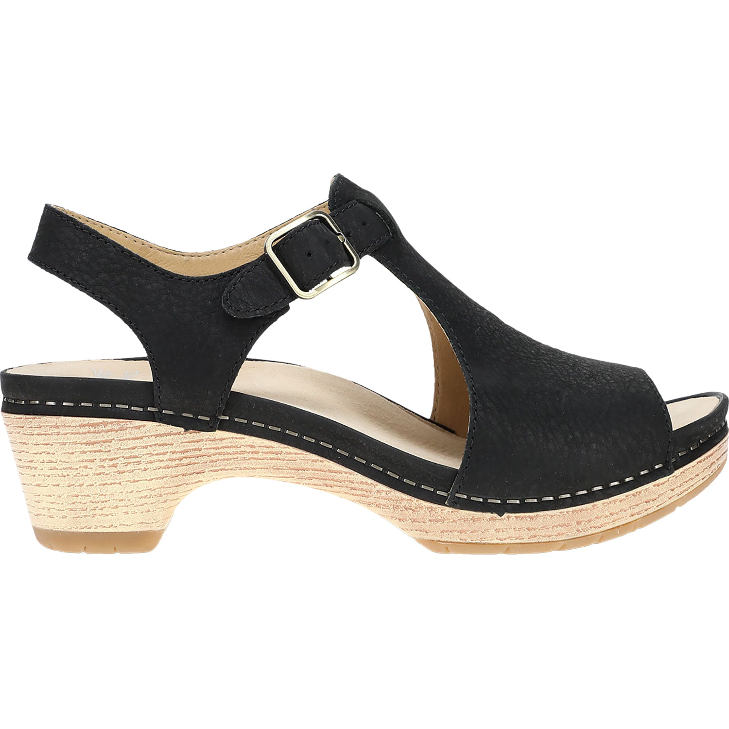 Womens Dansko Dansko Laverne Women's Sandals Black Milled Nubuck Black Milled Nubuck