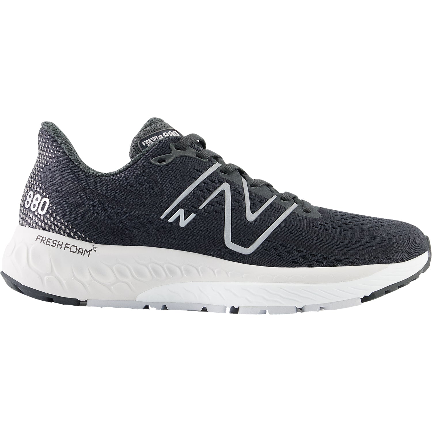 Womens New balance Women's New Balance W880K13 Fresh Foam X Blacktop/Black/Silver Metallic Mesh (Neutral Support) Blacktop/Black/Silver Metallic Mesh