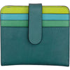 Womens Ili new york ili New York Bi-Fold Credit Card Wallet Serenity Multi Leather Serenity Multi Leather