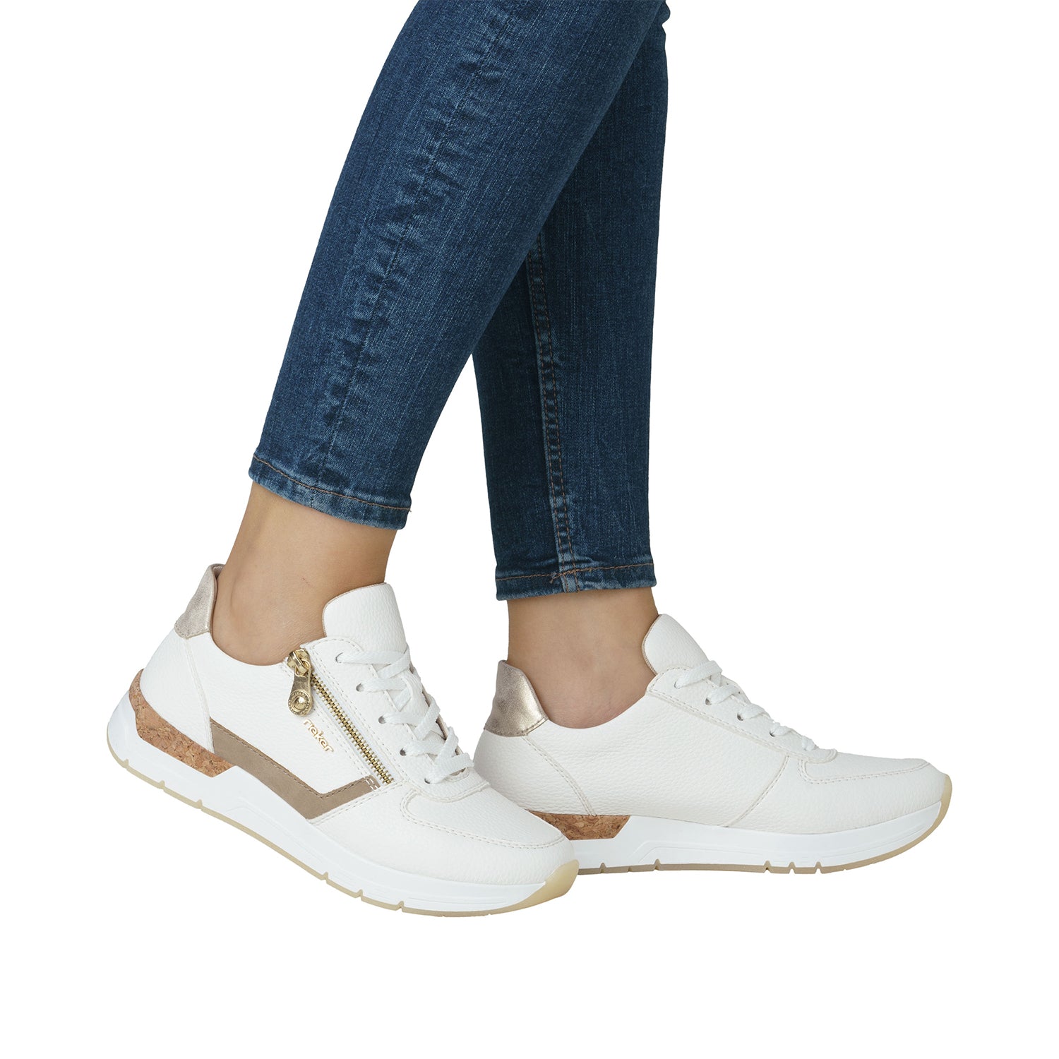 Womens Rieker Rieker 58902-80 Women's Shoes Weiss/Porzellan/Muschel Synthetic Weiss/Porzellan/Muschel Synthetic