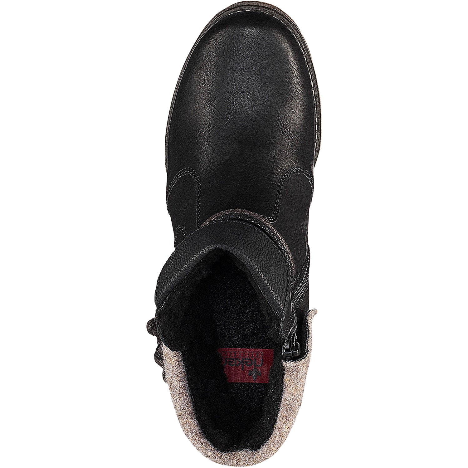 Womens Rieker Rieker 79693-00 Women's Boots Schwarz/Schwarz/Wood Synthetic Schwarz/Schwarz/Wood Synthetic