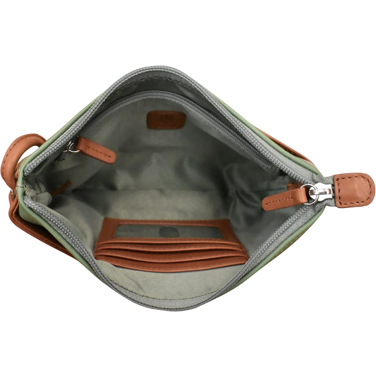 Ili new york ili New York Round Zip Top Crossbody Sage Combo Sage Combo