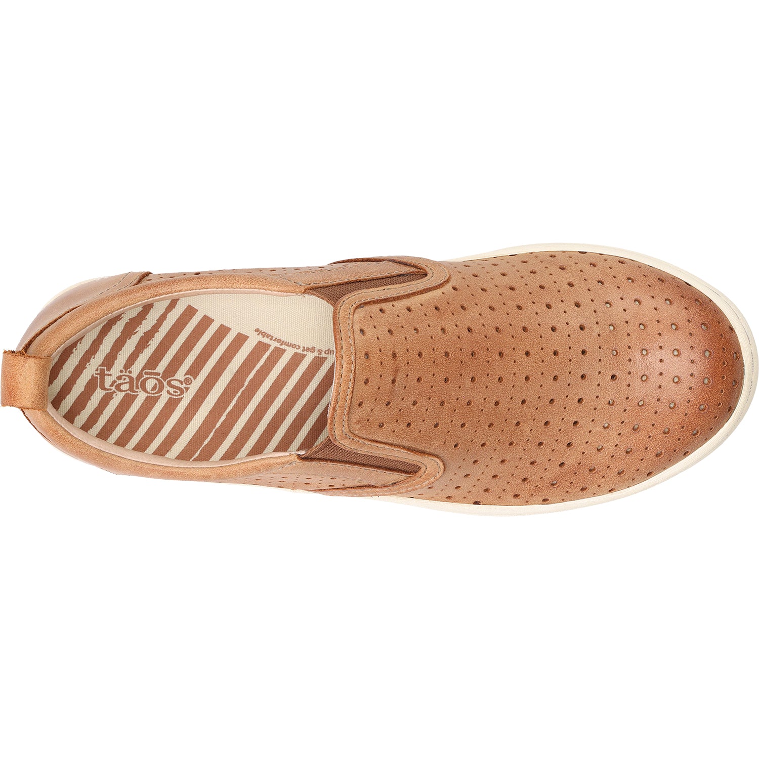 Womens Taos Taos Court Women's Slip On Sneakers Caramel Leather Caramel Leather