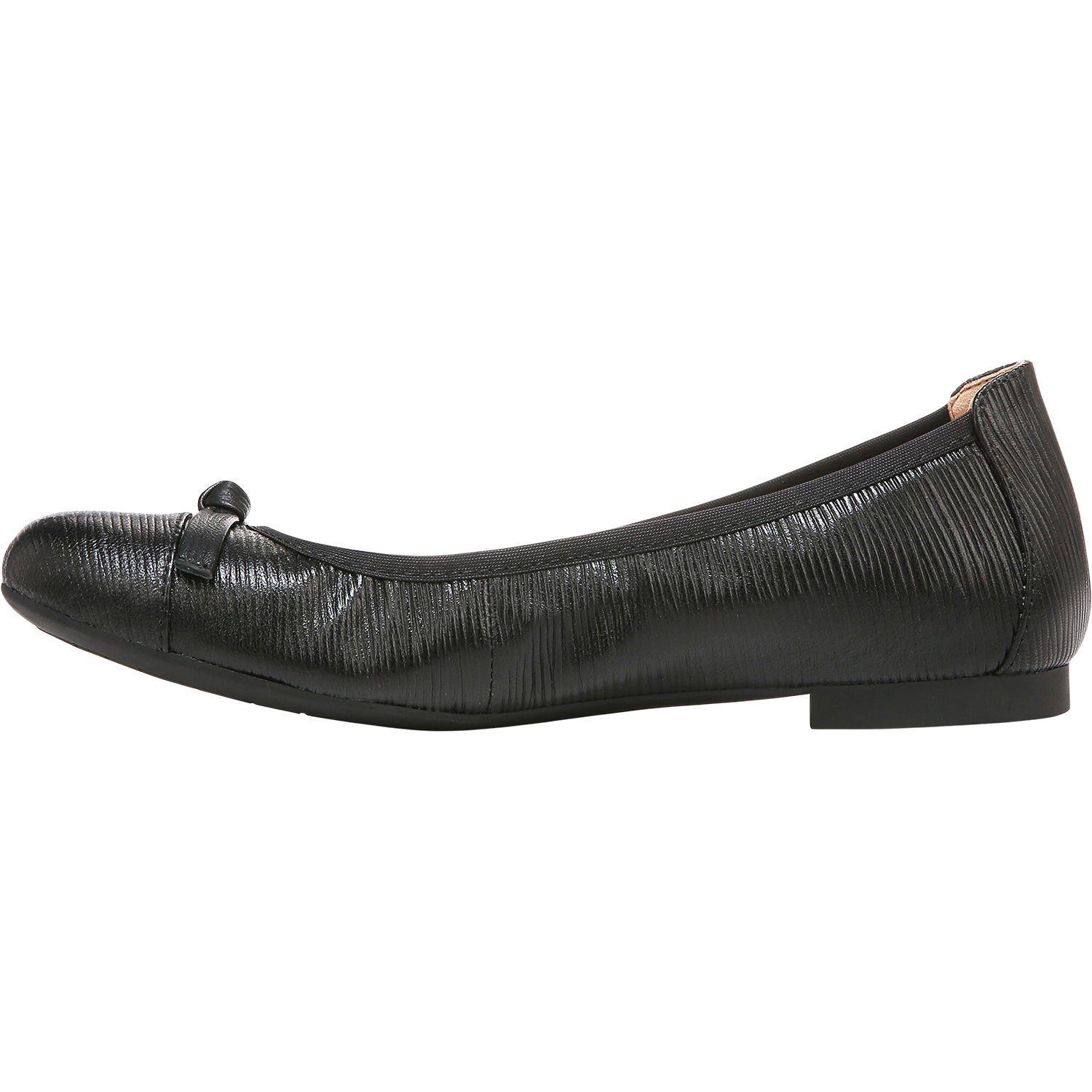 Womens Vionic Vionic Amorie Women's Slip On Flats Black Wavy Leather Black Wavy Leather