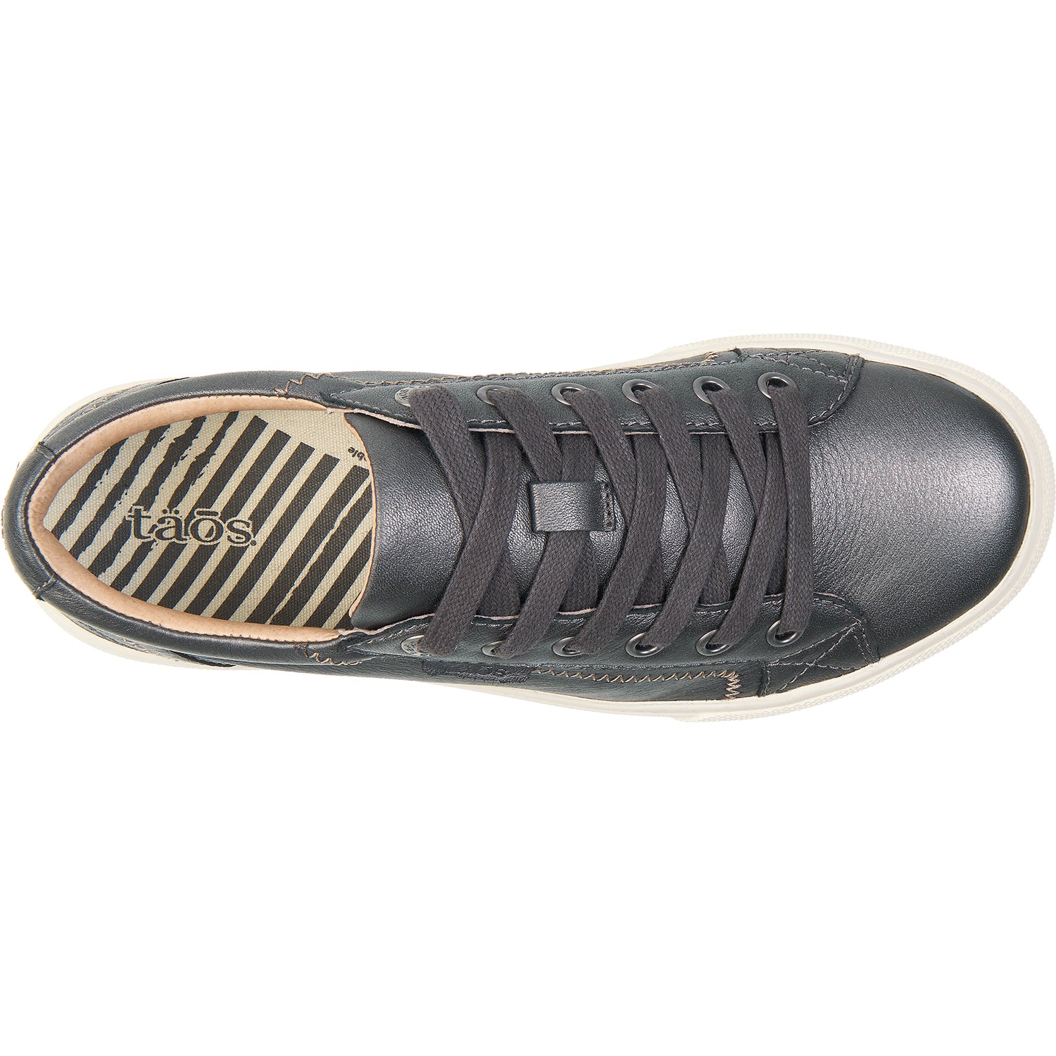 Womens Taos Taos Plim Soul Lux Women's Sneakers Pewter Leather Pewter Leather