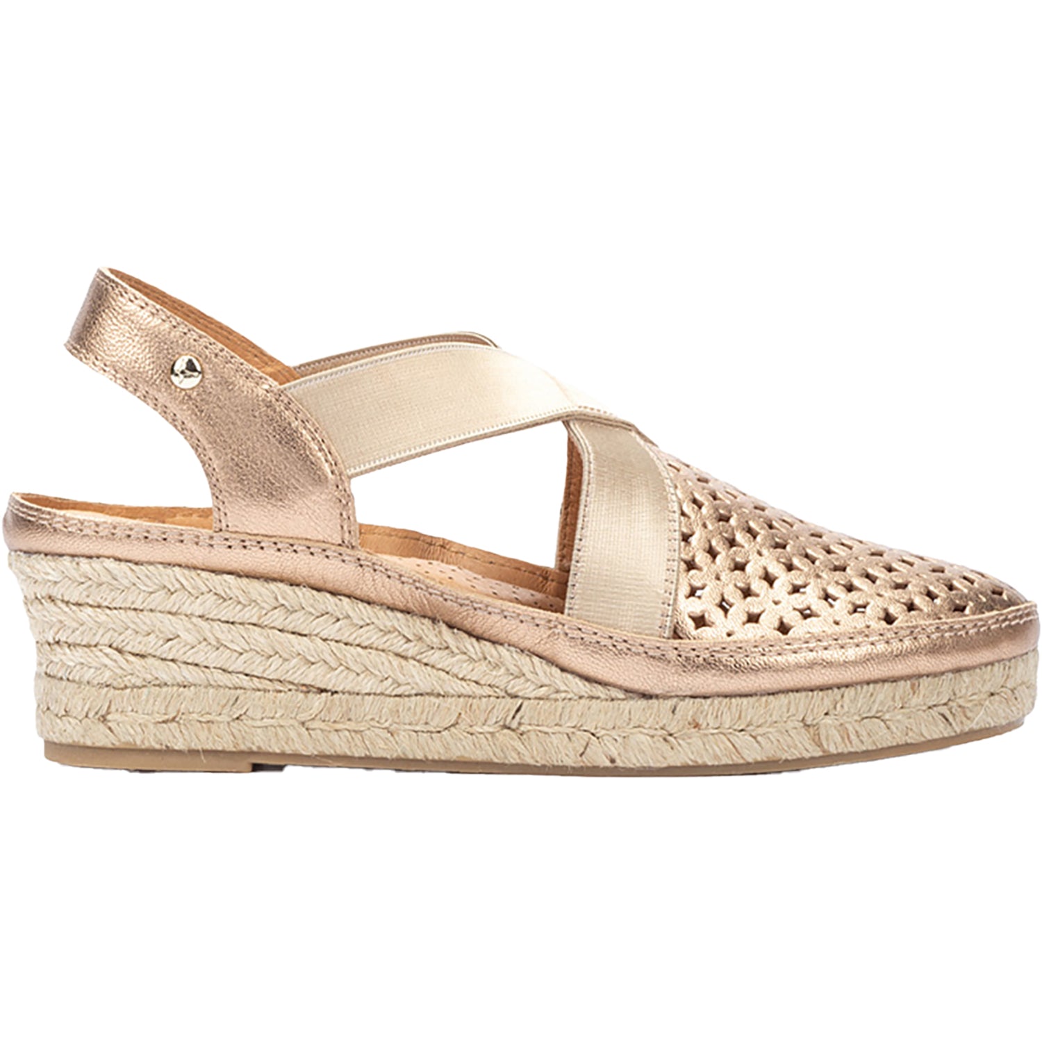 Womens Pikolinos Pikolinos Benidorm W4A-1546CL Women's Wedge Sandals Champagne Champagne